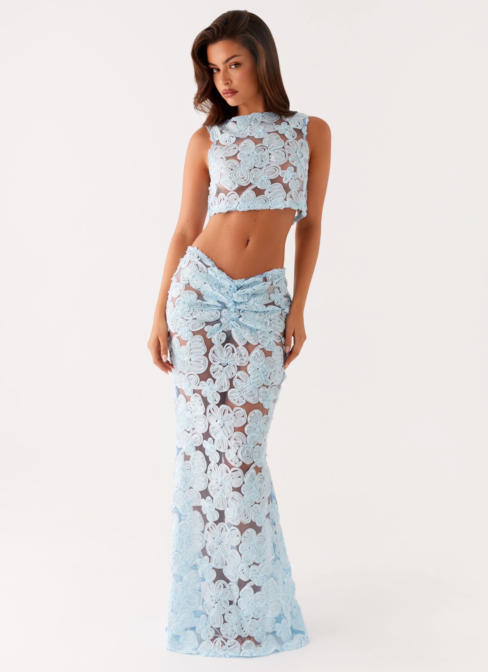 Fiorella Floret Top in Blue | Women's Floral Blouse for Casual & Office Wear | Perfect for Spring & Summer Outfits
