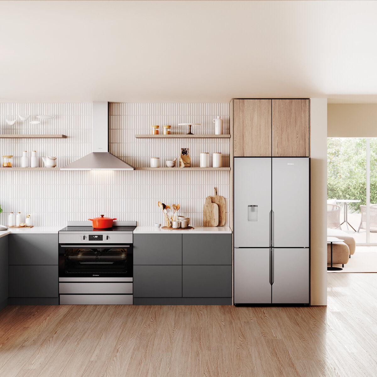 Westinghouse 90cm Electric Freestanding Cooker with Air Fryer | Stainless Steel WFE9546SD | Perfect for Modern Kitchens & Family Cooking
