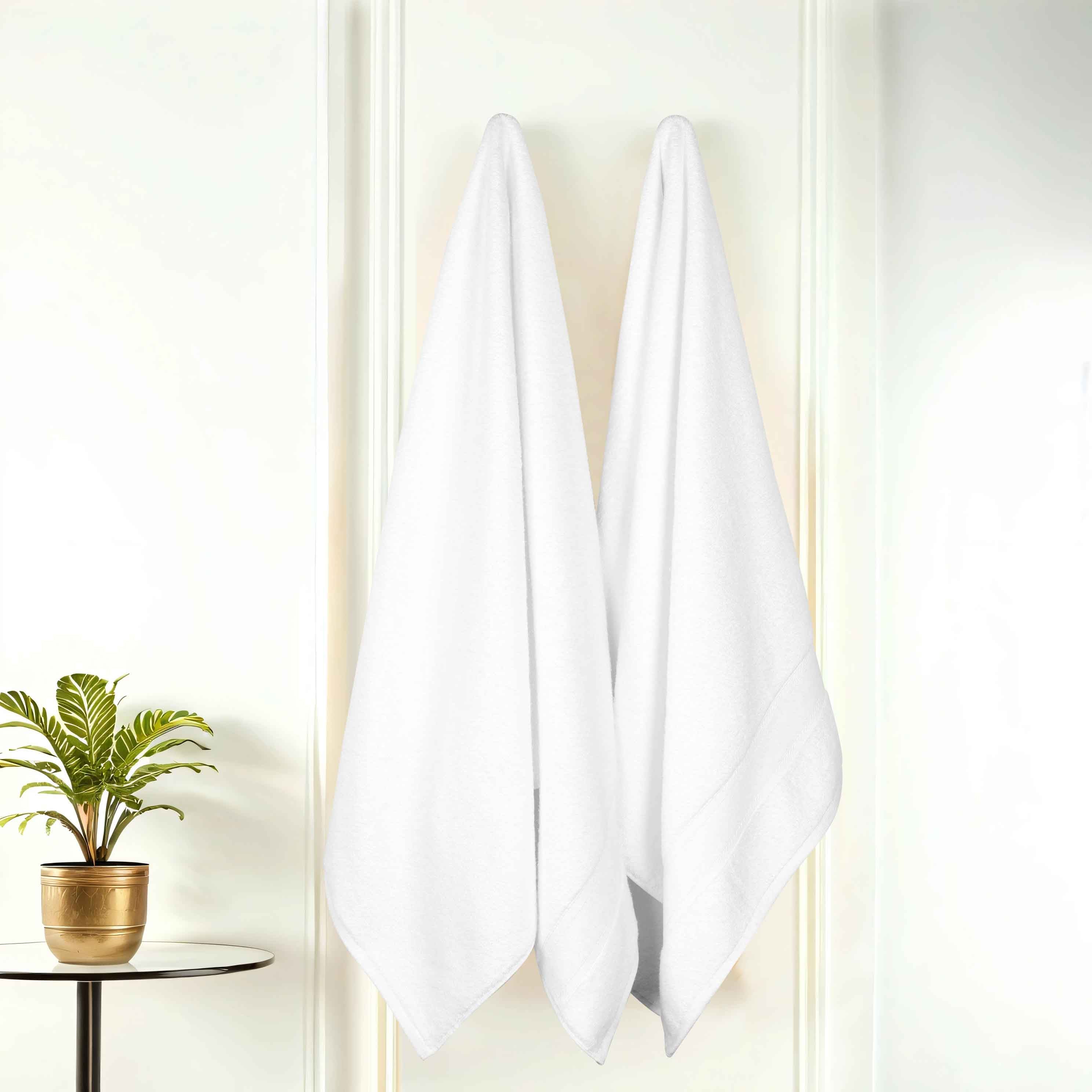 Belmont Zero Twist Cotton Medium Weight Soft Bath Towels - Ultra Absorbent & Plush, Set of 2 (60