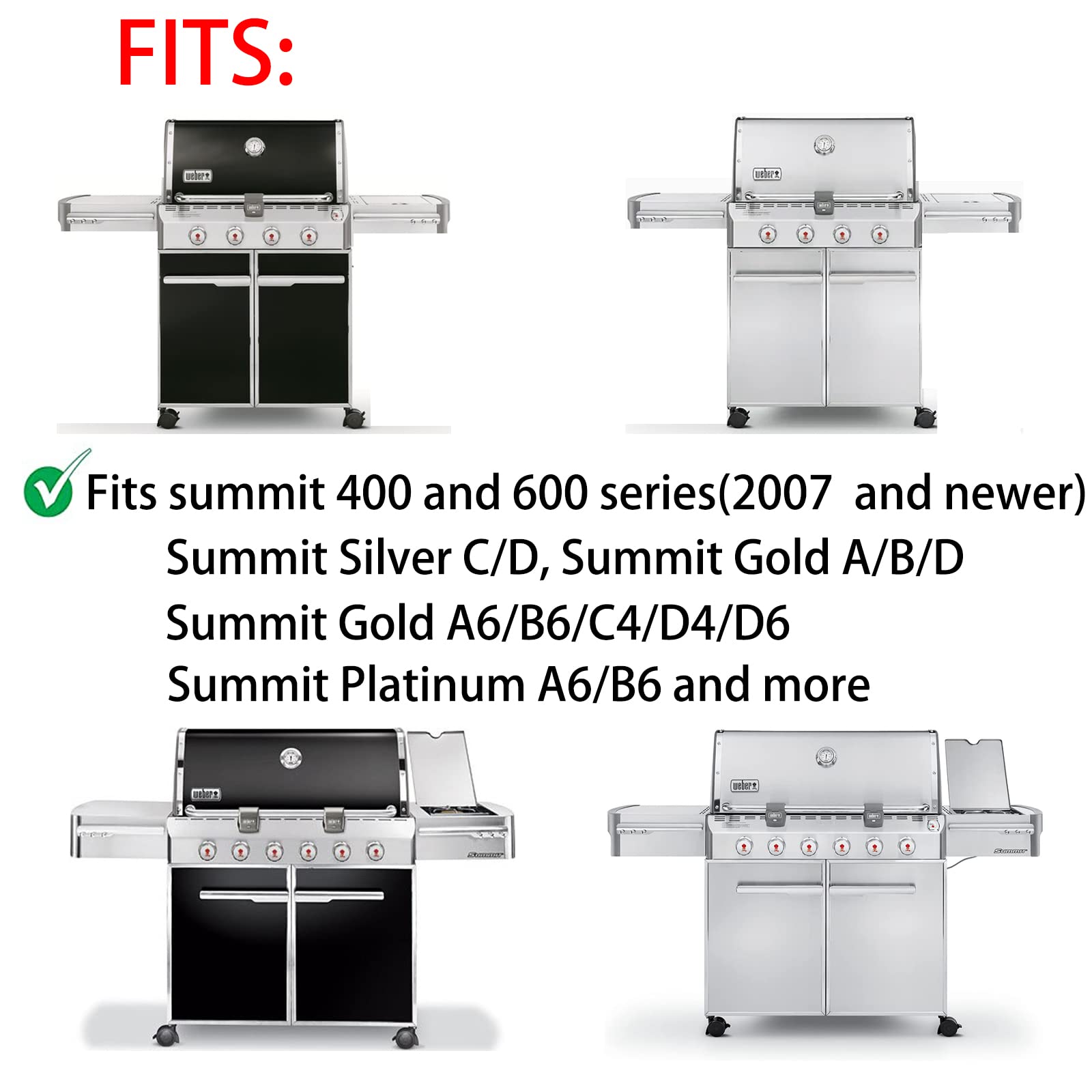 Weber Summit Series Reversible Cast Iron Grill Griddle Replacement Parts - Compatible with Summit E-470, S-470, E-670, S-670, S-660, S-420, S-460, E-420, S-450, S-620, Summit Gold A, B, D, A6, B6, C4, D4, D6 - 1 Pack - Perfect for Outdoor BBQ, Camping & Backyard Cooking