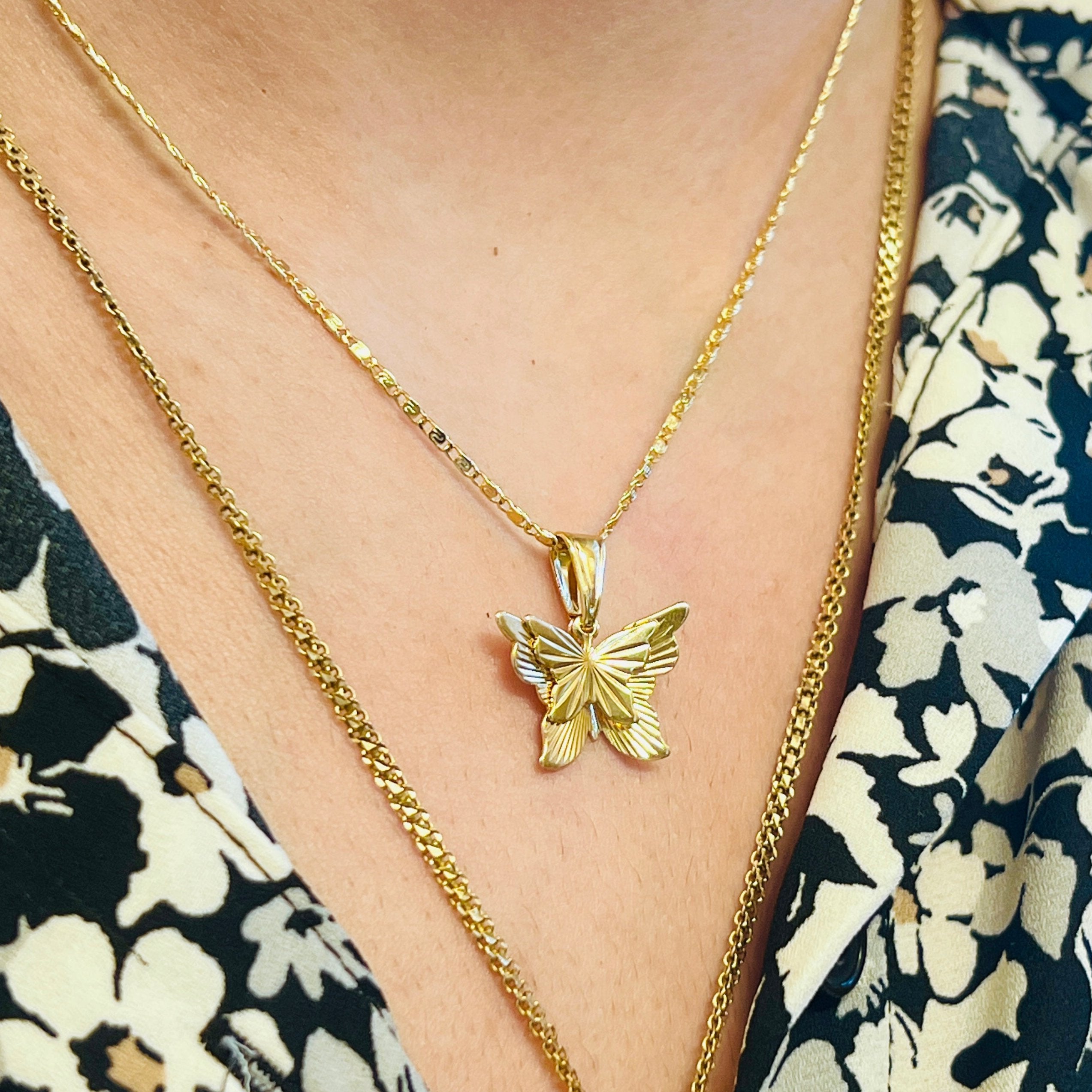 Butterfly Mariner Chain Necklace - 14K Gold Filled Jewelry for Women - Perfect for Everyday Wear, Layering & Gift Giving