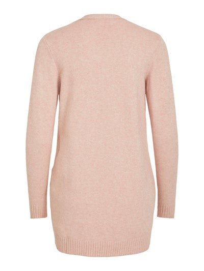 ASHLEY Open Knit Cardigan for Women - Soft & Lightweight Misty Rose Sweater - Perfect for Spring & Fall Layering, Office Wear, and Casual Outfits