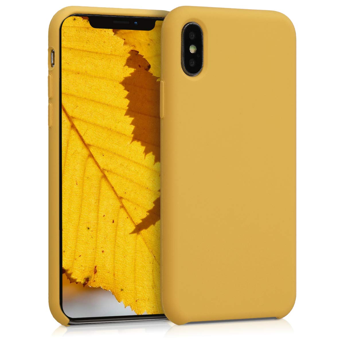 kwmobile Honey Yellow TPU Silicone Case for Apple iPhone X - Soft Protective Phone Cover | Perfect for Everyday Use, Work & Travel
