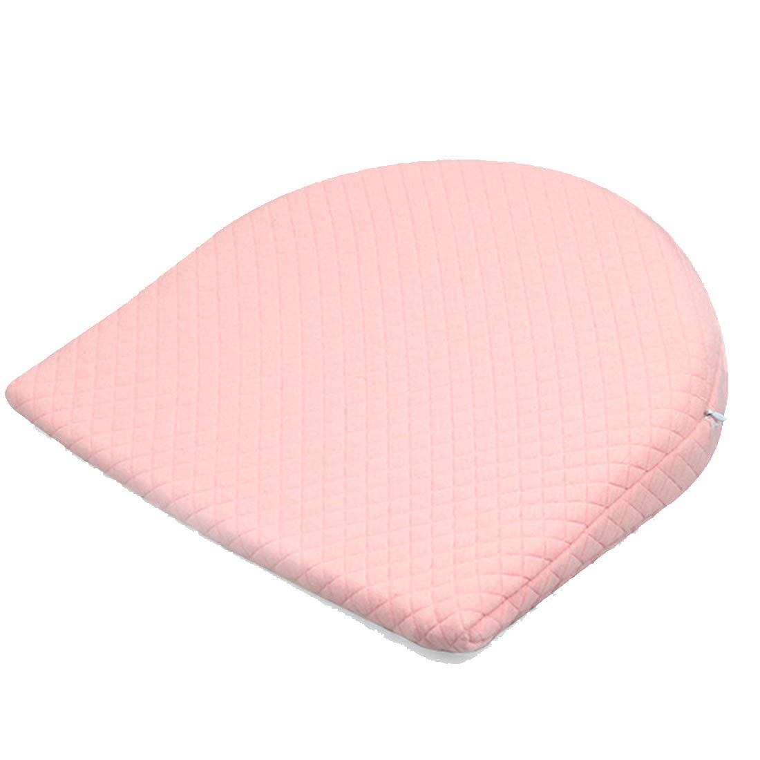 **Therapeutic Wedge Pillow for Adults - High Rebound Memory Foam Triangle Cushion for Upper Body Elevation, Acid Reflux & Sleeping Support (Pink Semi-Circle) - Perfect for Back Pain Relief & Comfortable Sleep**