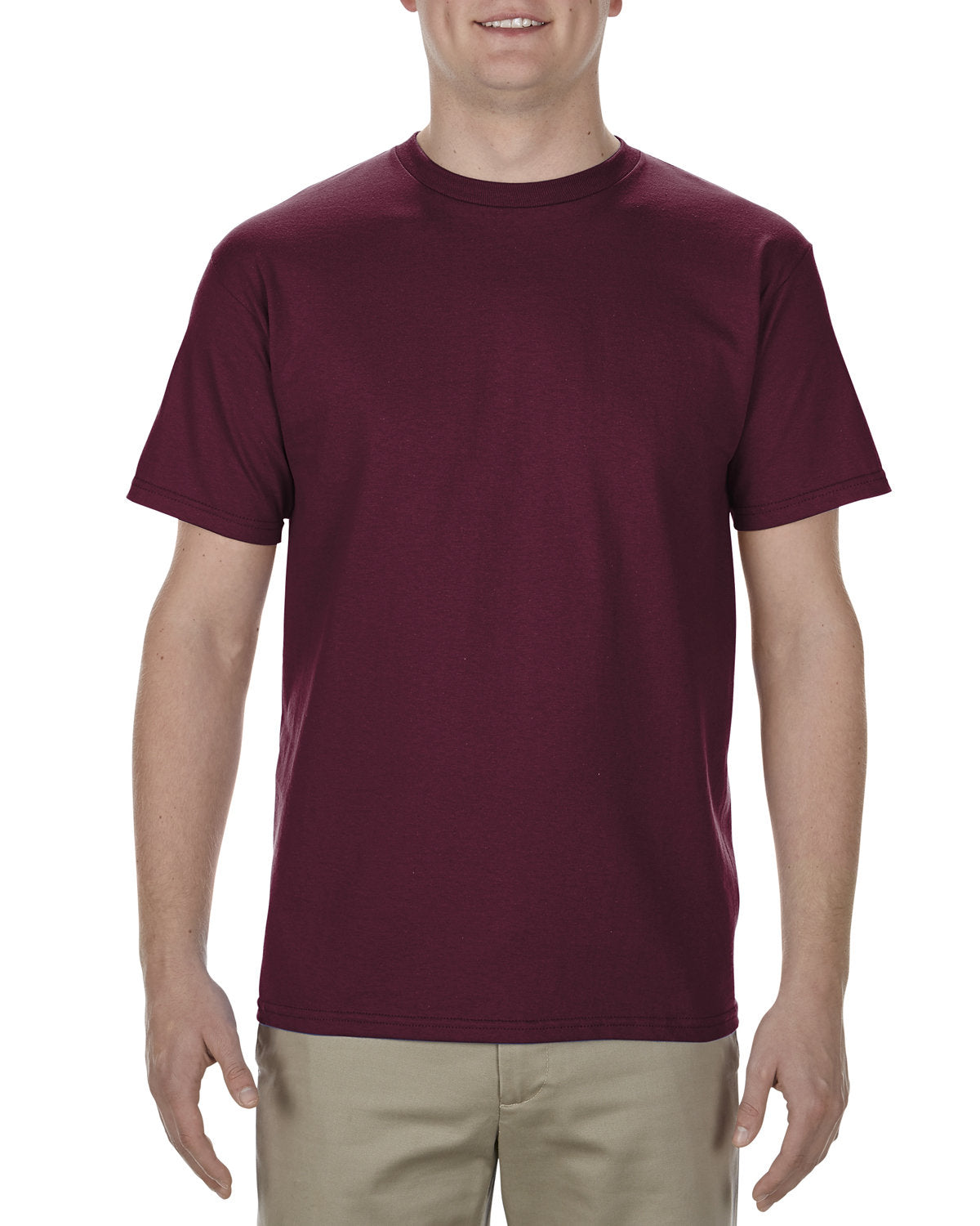 Alstyle AL1701 Men's & Women's 100% Cotton T-Shirt - Soft 5.5 oz. Crew Neck Tee for Casual Wear, Screen Printing & Everyday Comfort