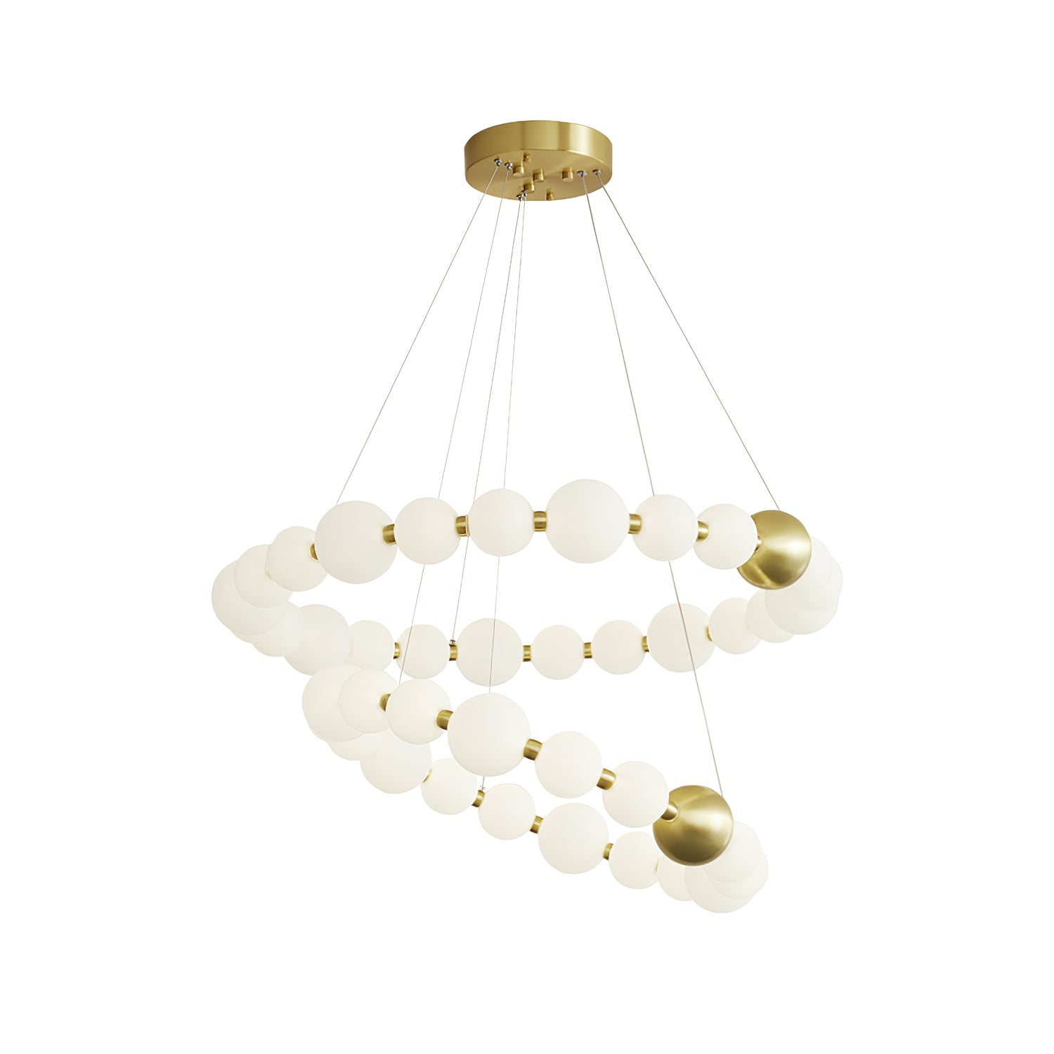 Elegant Acrylic Pearls Chandelier - Crystal-Like Ceiling Light Fixture for Dining Room, Bedroom & Living Room Decor