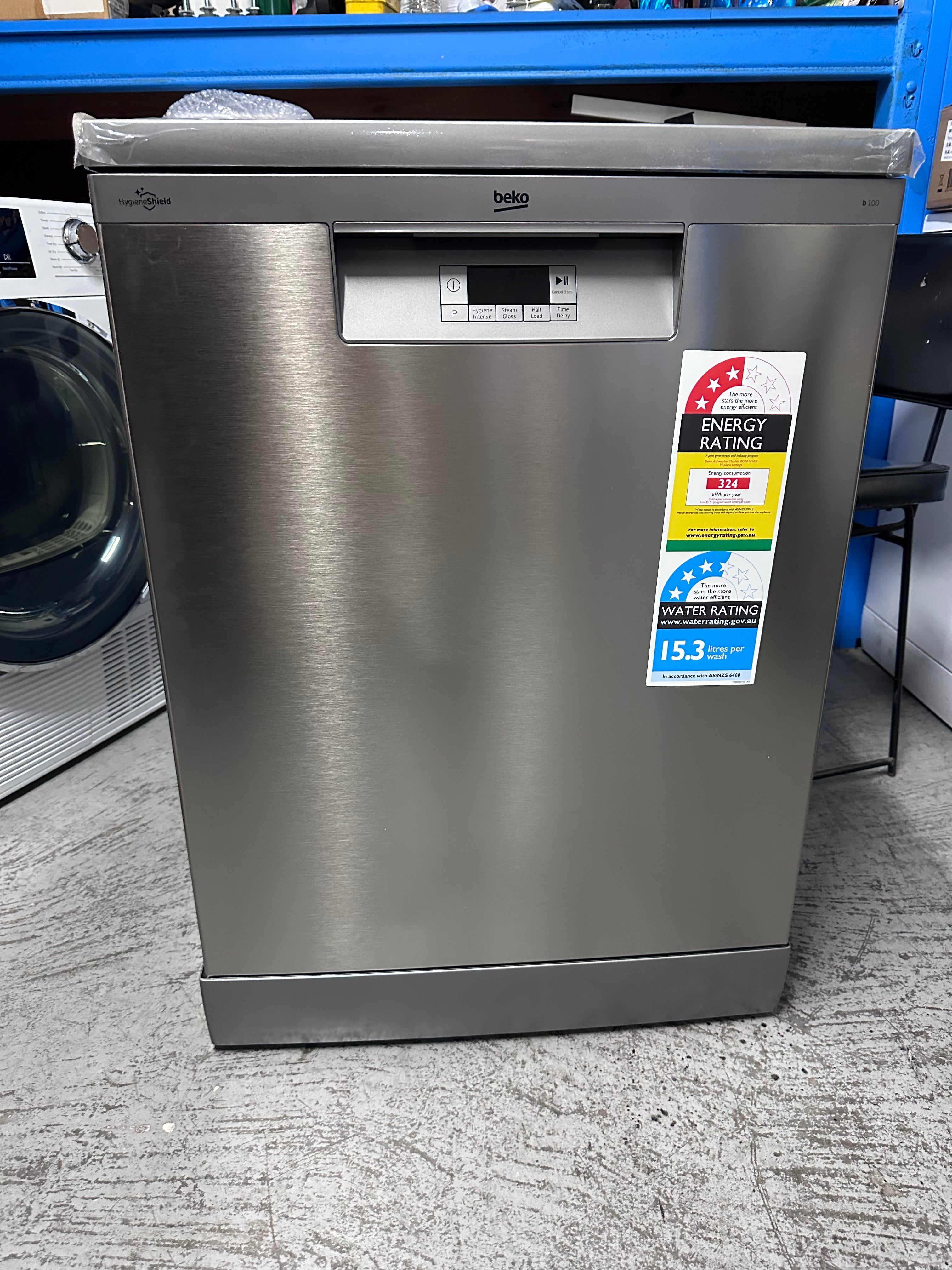Beko BDFB1410X 14 Place Freestanding Dishwasher - Stainless Steel | Made in Europe | Carton Damaged | Perfect for Small Kitchens & Apartments
