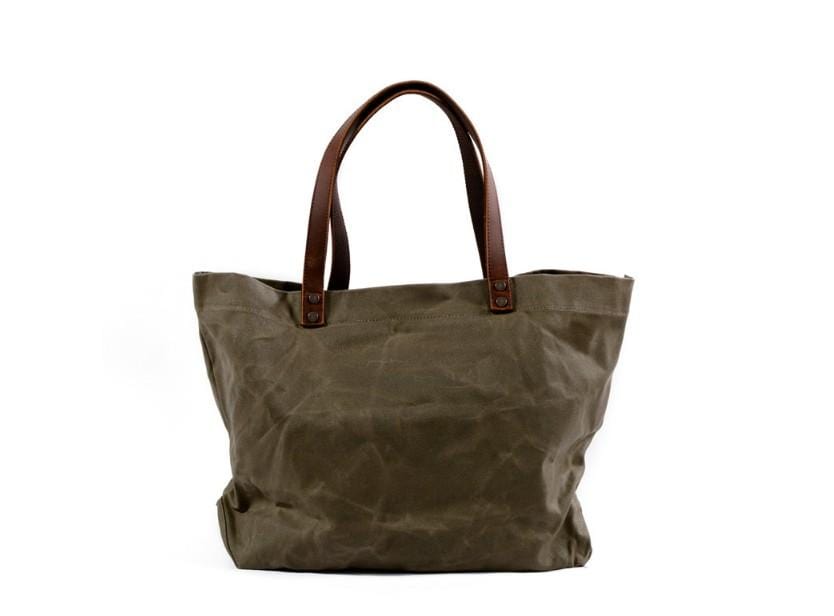 Stylish Women's Canvas and Leather Tote Handbag - Fashionable Shoulder Bag for Work, Travel & Everyday Use