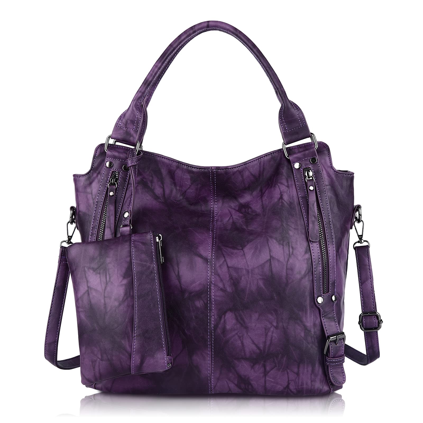 Angel Barcelo Women's Large Hobo Shoulder Bag - Soft PU Leather Tote Purse for Women | Perfect for Work, Travel & Everyday Use