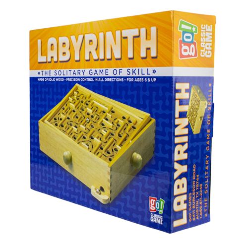 Classic Wooden Labyrinth Maze Puzzle Game - Brain Teaser & Hand-Eye Coordination Toy for Kids & Adults - Perfect for Family Game Night, Party Favors & Stress Relief