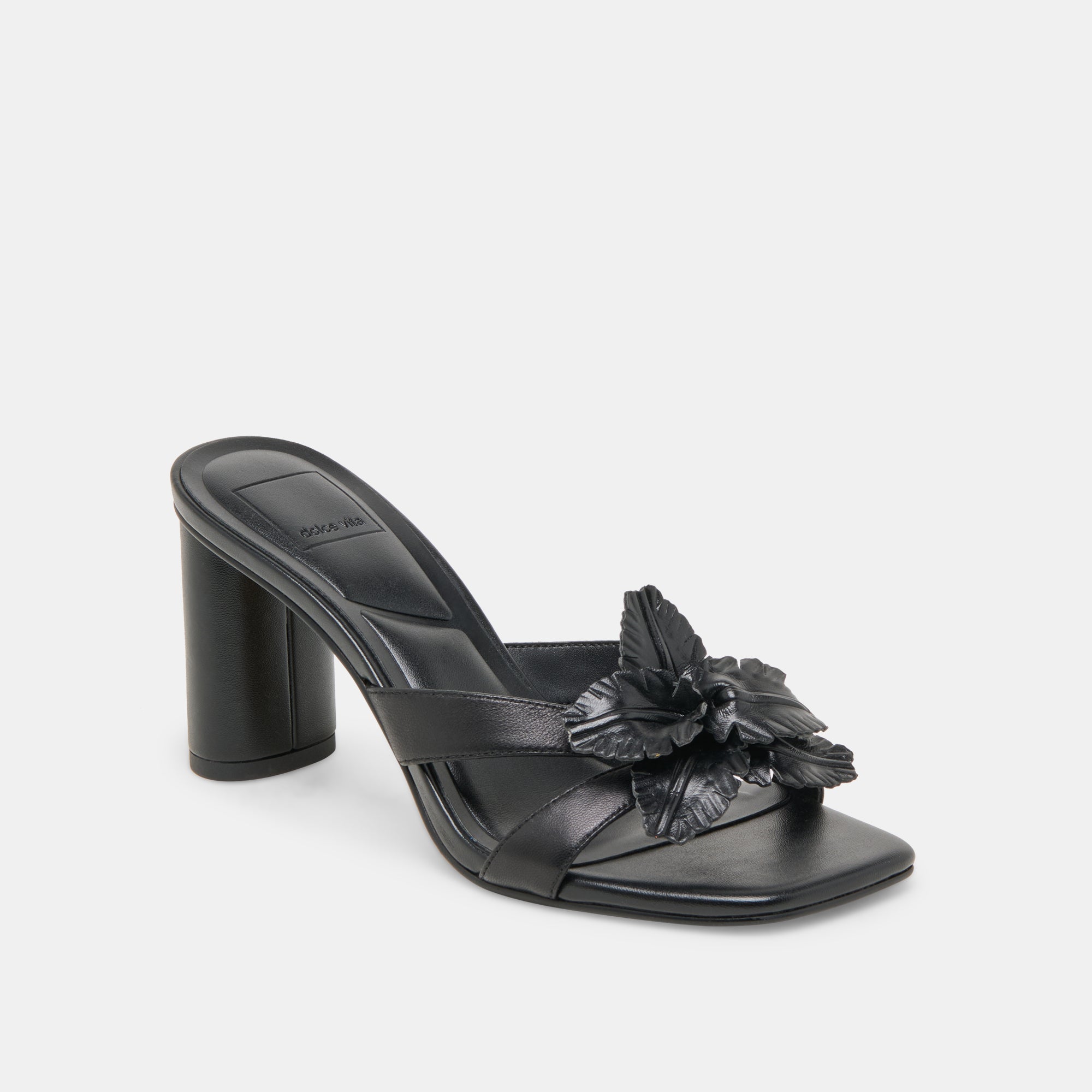 NIKIL Women's Black Leather High Heels - Stylish & Comfortable Dress Shoes for Parties, Weddings & Office Wear