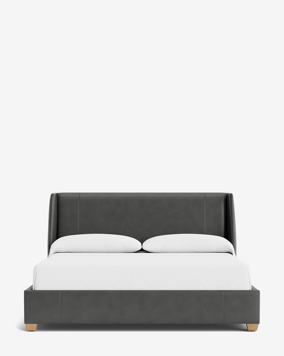 Walt Bed Low Headboard - Modern Minimalist Bed Frame for Small Spaces - Perfect for Apartments, Dorms & Guest Rooms