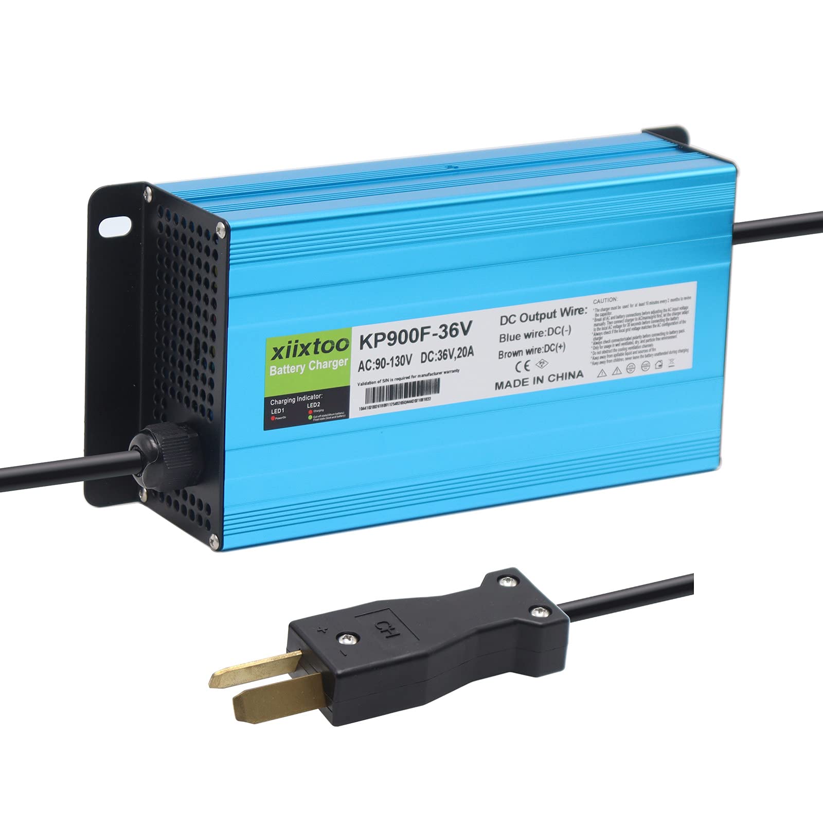 36 Volt 20 AMP Golf Cart Battery Charger for Club Car, EZGO & Yamaha - Replacement Charger with Crowfoot Plug - Perfect for Golf Courses, Resorts & Neighborhood Transport