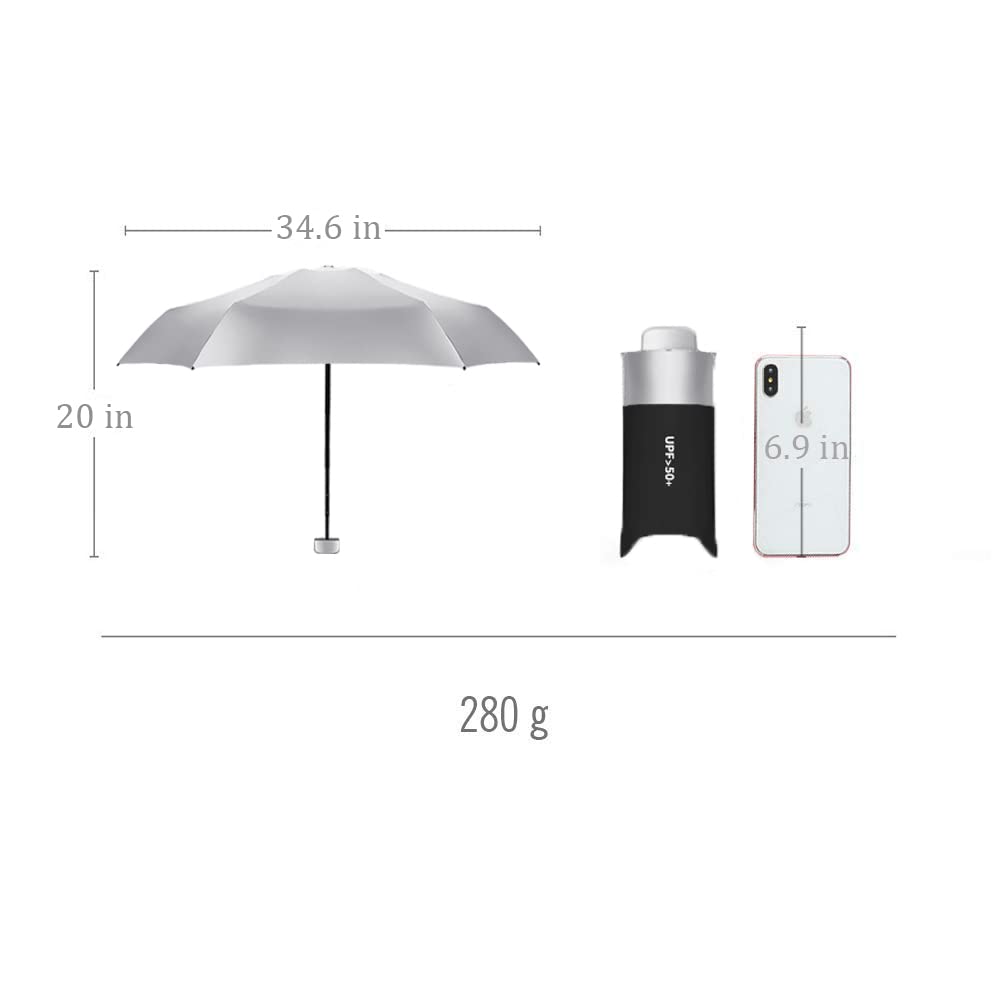 AFULILI Compact Travel Umbrella - UV Protection, Windproof, Lightweight & Portable - Perfect for Travel, Commuting, Hiking & Outdoor Activities - Sun & Rain Protection Umbrella for Women & Men