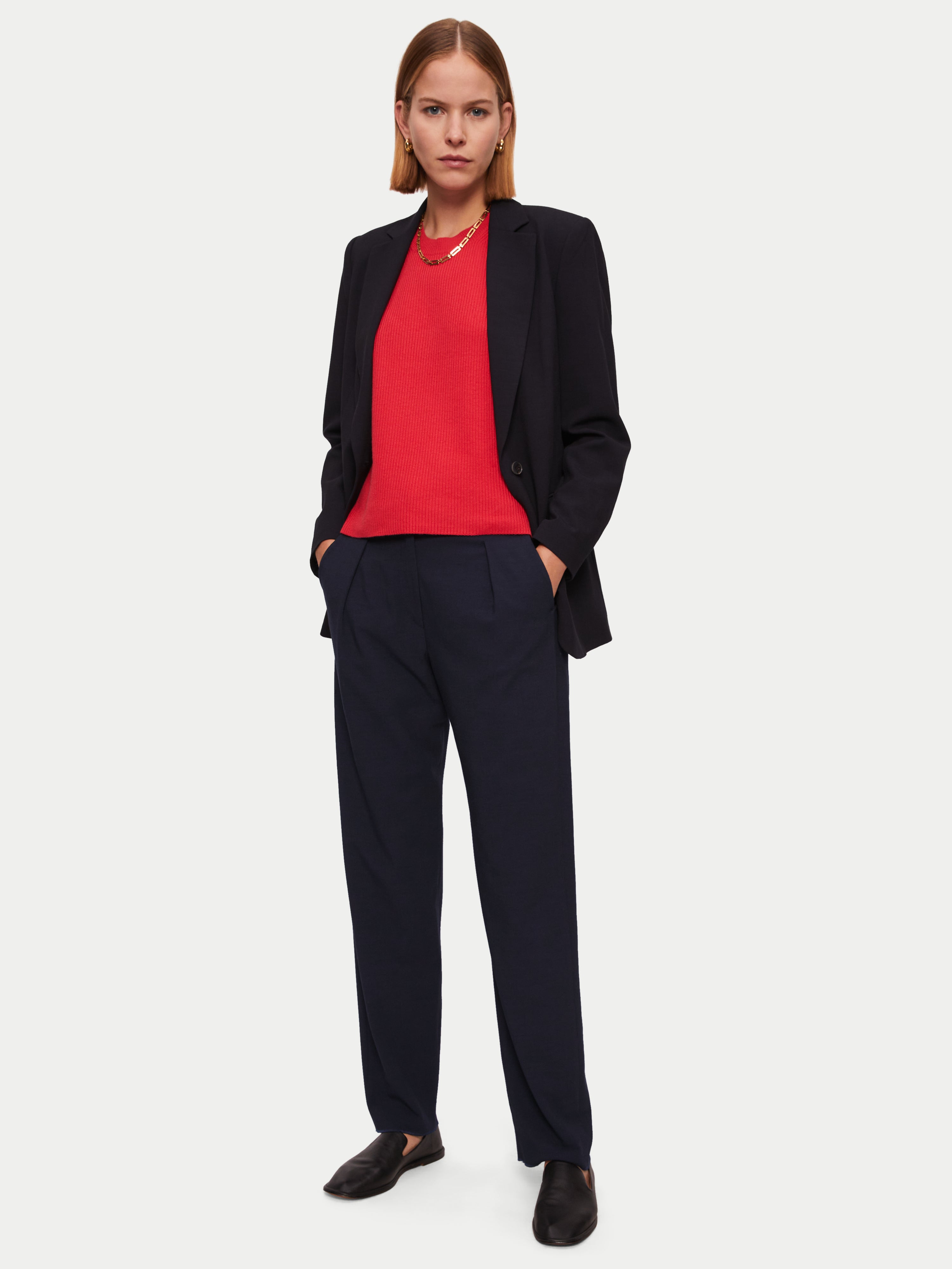 Crosshatch Logan Trouser for Men - Navy Blue Slim Fit Stretch Dress Pants | Perfect for Office, Business Casual & Formal Occasions