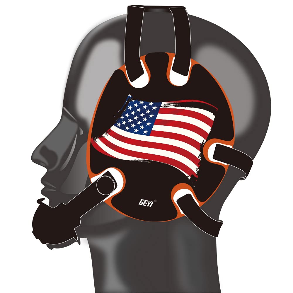 USA Flag Wrestling Headgear - Adjustable & Protective Sports Gear for Kids & Adults - Perfect for Training, Matches & Competitions