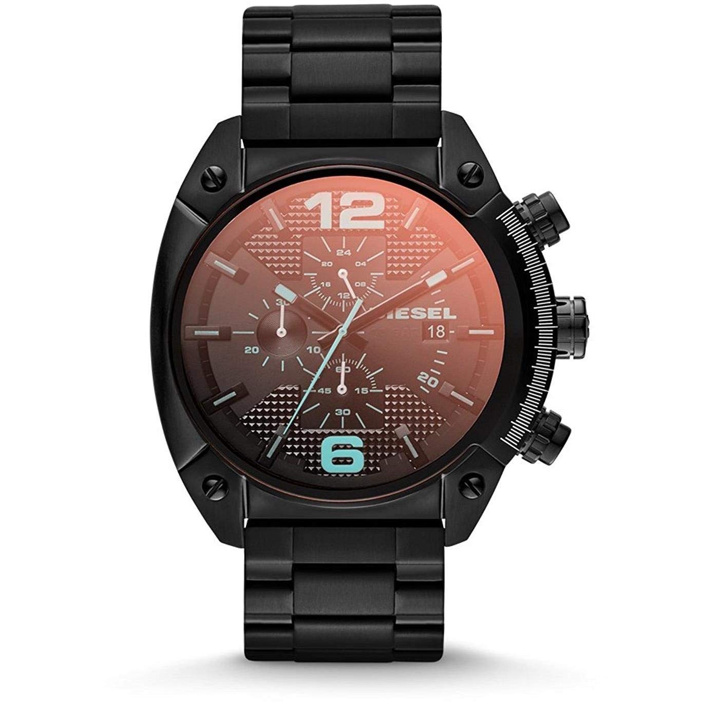 Diesel Men's Overflow Stainless Steel Chronograph Quartz Watch - Waterproof & Durable for Business, Casual & Outdoor Activities