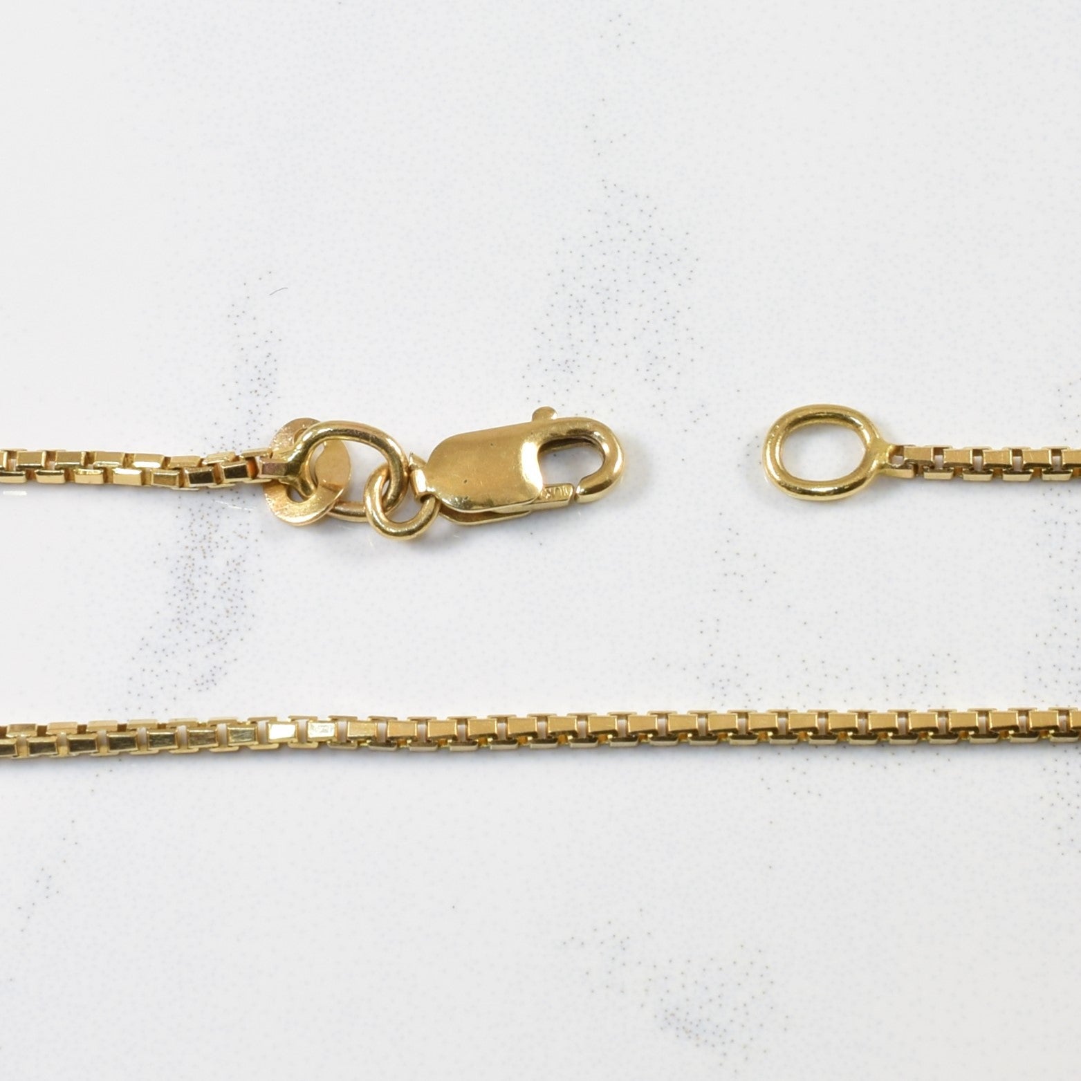 10K Yellow Gold Box Chain Necklace for Men & Women - 20 Inches - Perfect for Everyday Wear, Gifts & Special Occasions