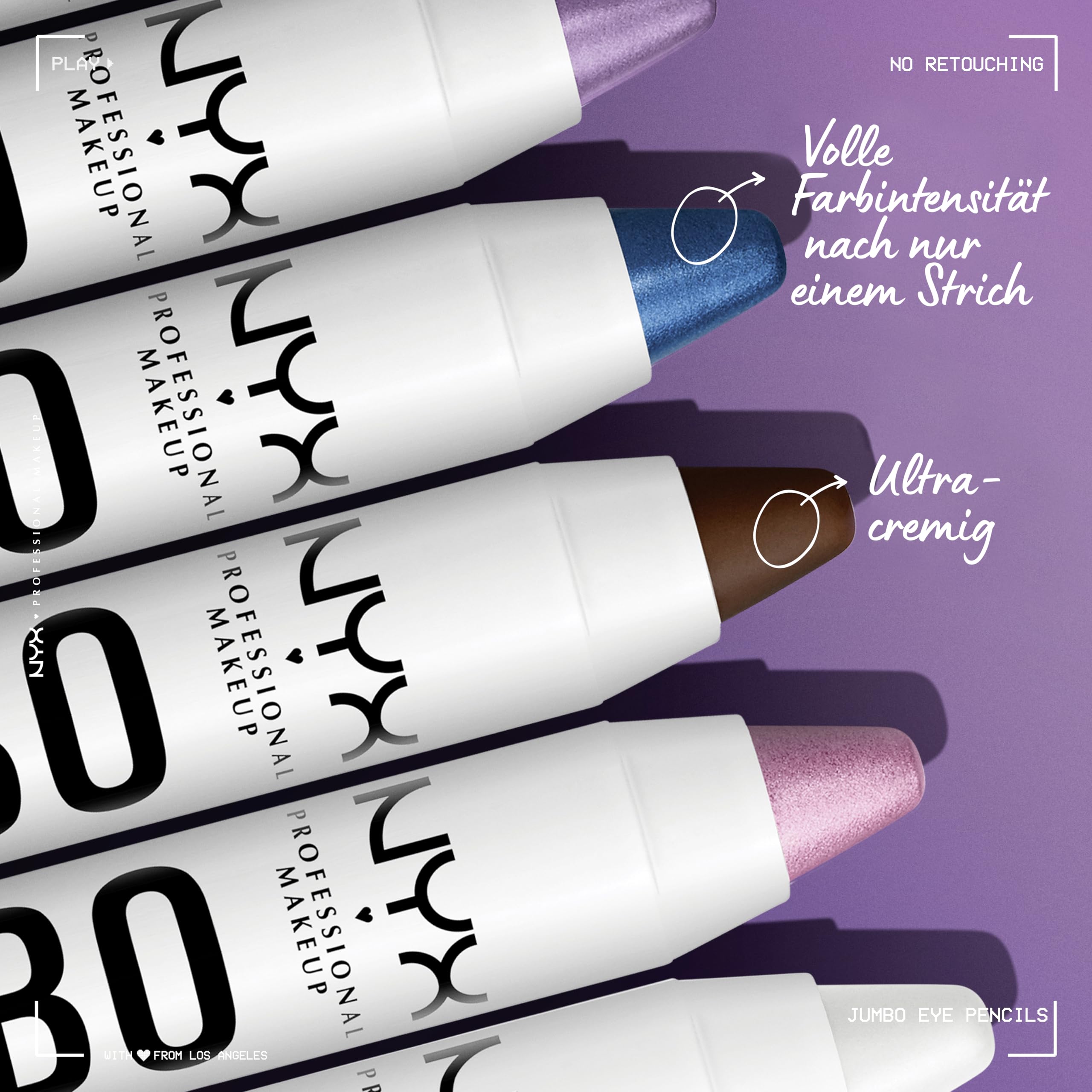 NYX Professional Makeup Jumbo Eye Pencil - Blendable Eyeshadow Stick & Eyeliner in Eggplant (Violet) | Long-Lasting, Creamy Formula for Smoky Eyes & Everyday Makeup Looks | Perfect for Day to Night Makeup Transition