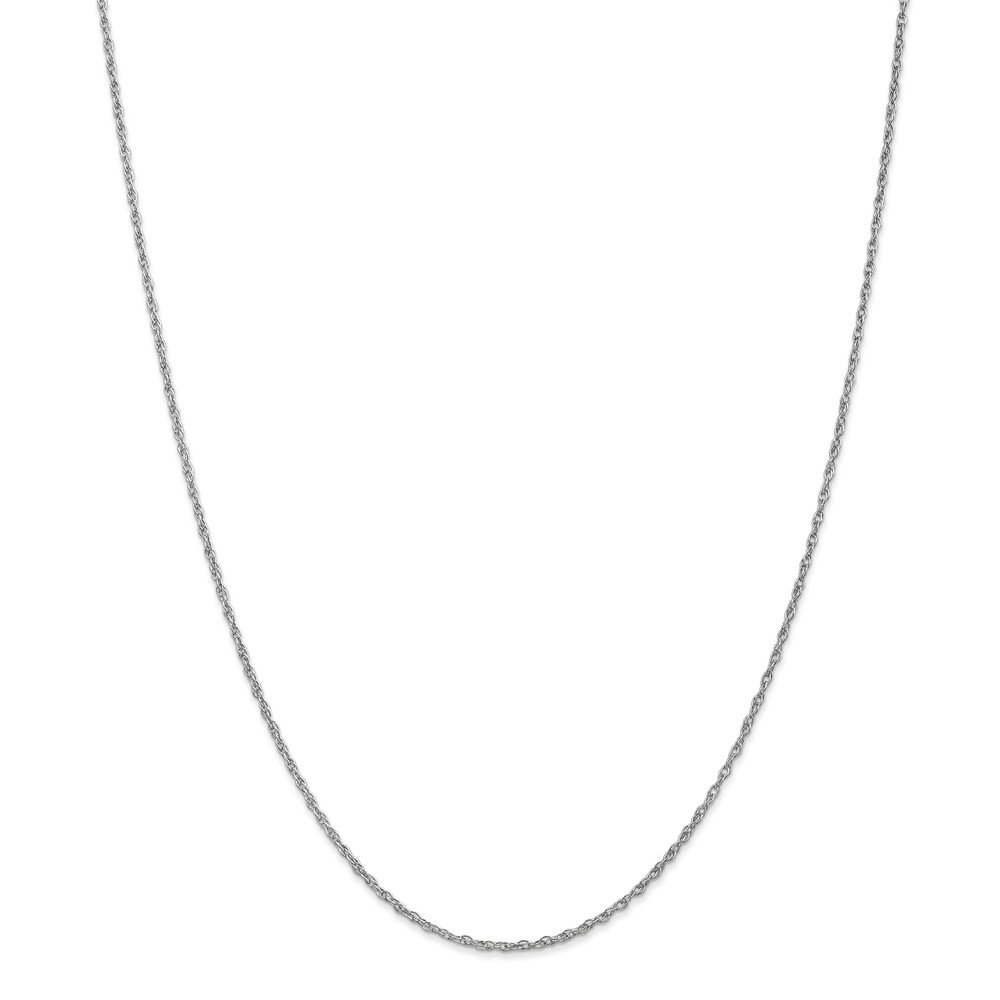 10K White Gold 1.3mm Heavy Baby Rope Chain Necklace 18 Inches - Perfect for Everyday Wear, Gifts & Layering Jewelry