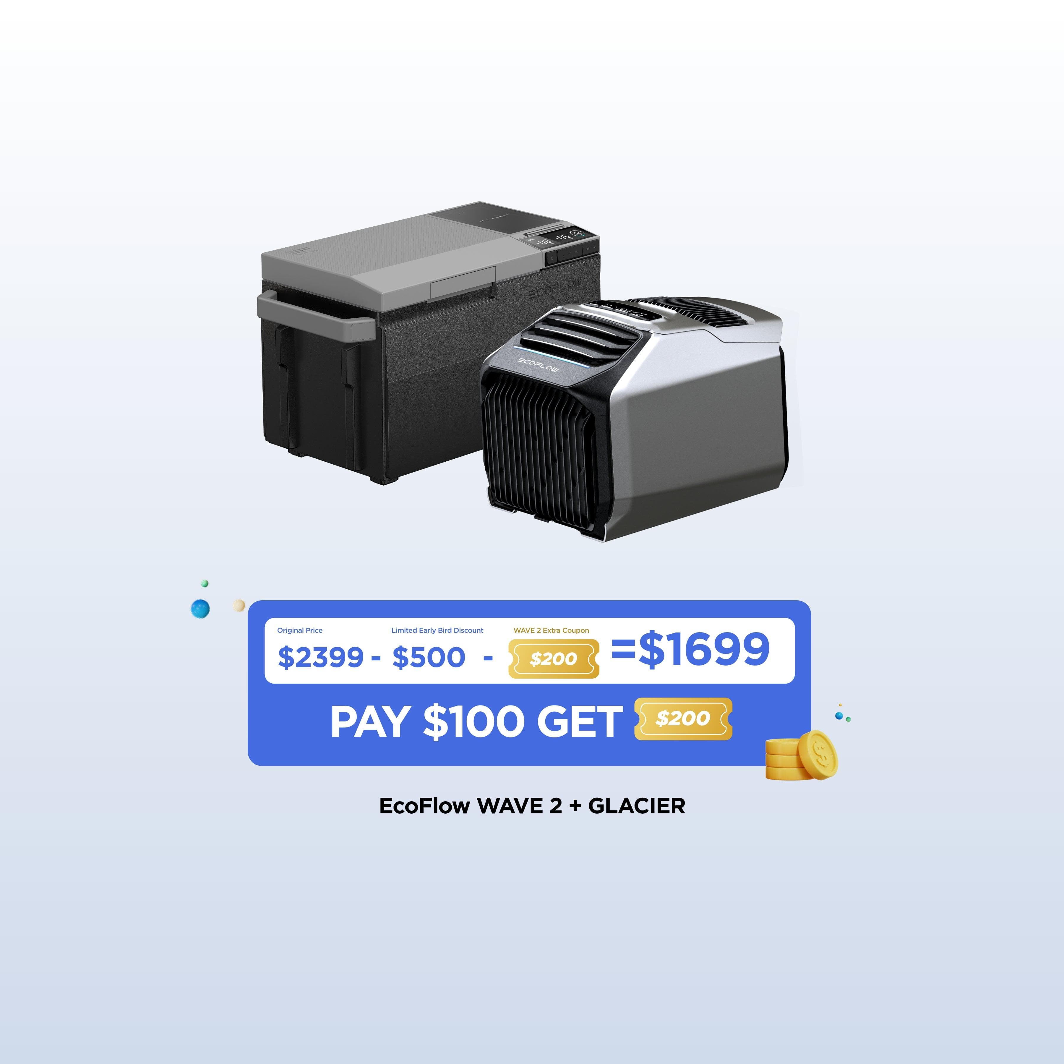 EcoFlow WAVE 2 Portable Air Conditioner - $200 Off Coupon | Perfect for Camping, RV Trips & Outdoor Adventures