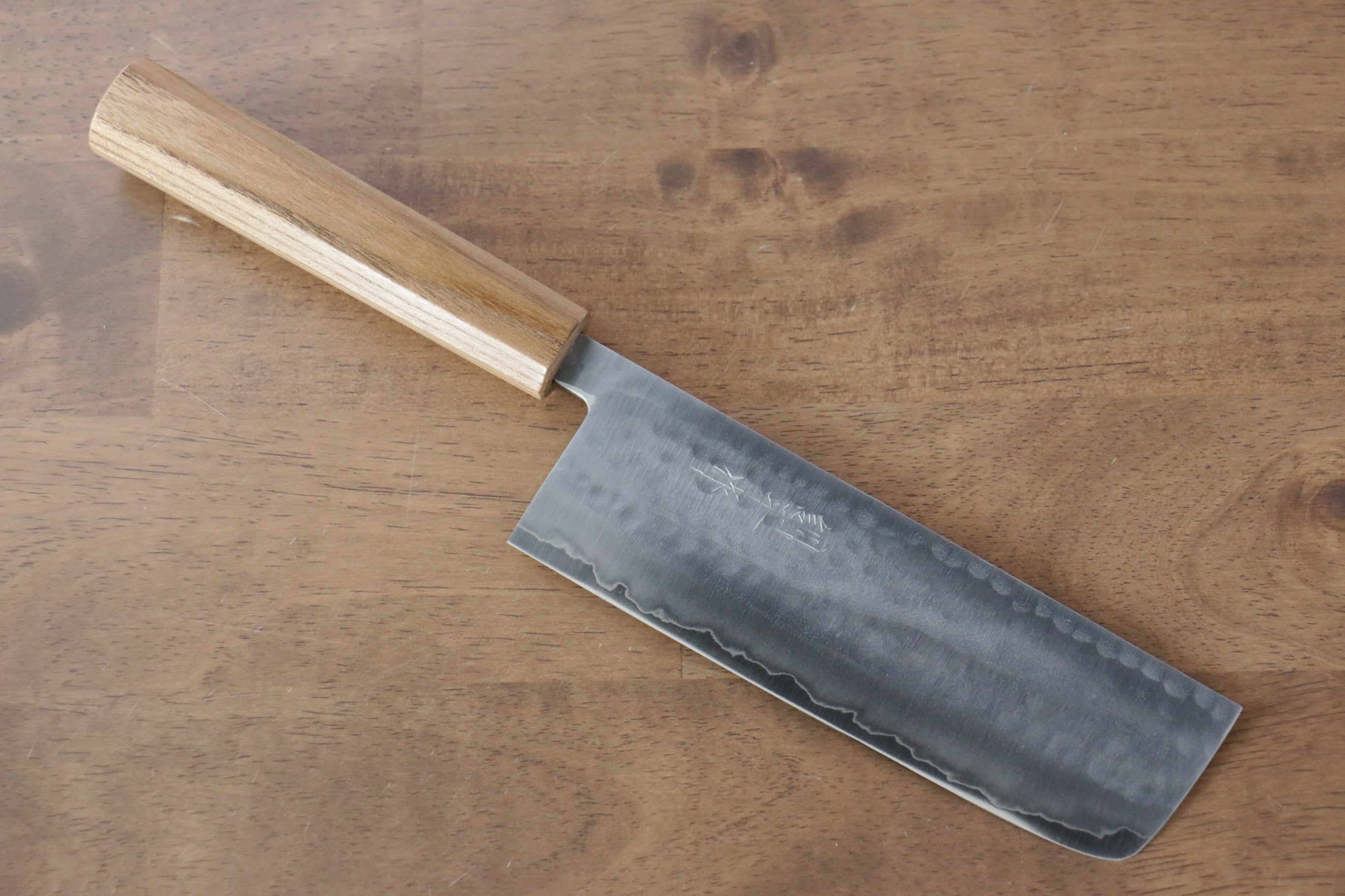 Premium Kunihira VG1 Hammered Nakiri Knife 165mm - Japanese Enju Wood Handle - Professional Chef & Home Cooking Vegetable Chopper - Perfect for Slicing, Dicing & Meal Prep