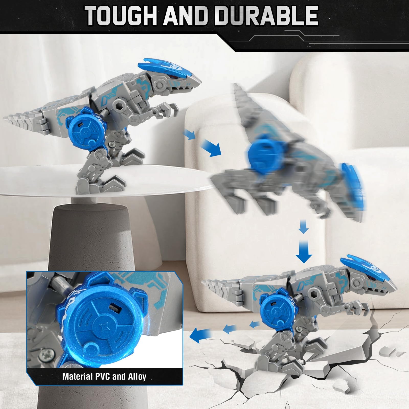 4-in-1 STEM Transforming Robot Dinosaur Toys - Educational Building Toys for Kids Ages 5-10, 11 Shape-Changing Dinosaur to Robot Toy Set - Perfect Birthday Gift for Boys & Girls | STEM Learning, Creative Play & Dinosaur Lovers