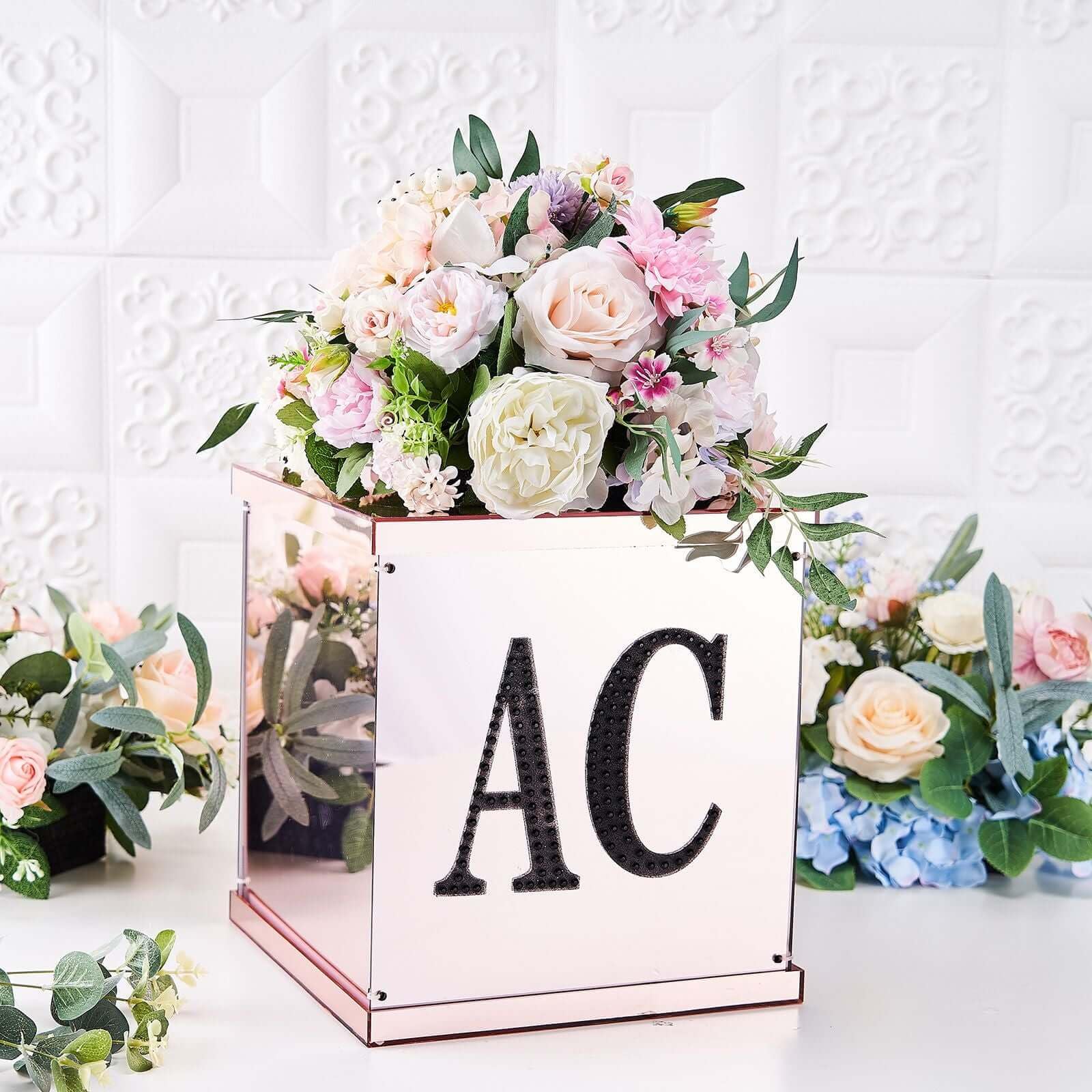 Efavormart 6-Inch Black Self-Adhesive Rhinestone Letter F Stickers - DIY Crafts, Scrapbooking, Graduation Cap Decorations - Perfect for Birthday Parties, Weddings & Home Decor