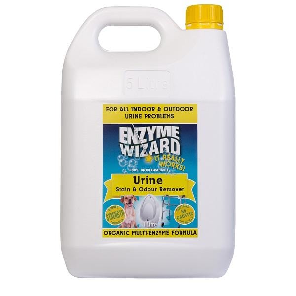 Enzyme Wizard Urine Stain & Odor Eliminator - Powerful Pet & Household Cleaner for Carpets, Mattresses & Clothes