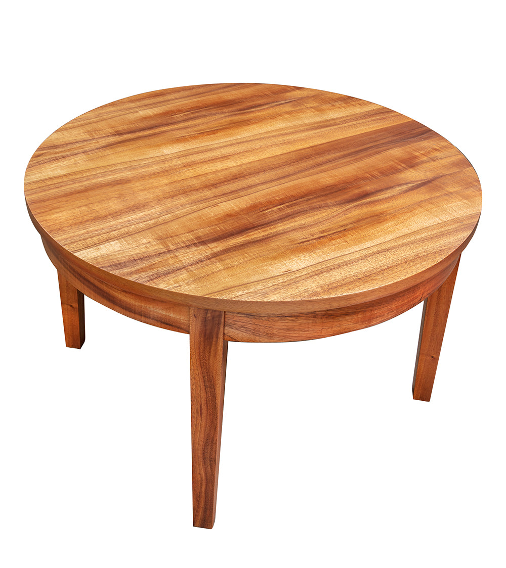 Round Wooden Coffee Table for Living Room - Farmhouse Style Plantation Coffee Table - Perfect for Home Decor, Living Room Furniture, and Relaxing with Family