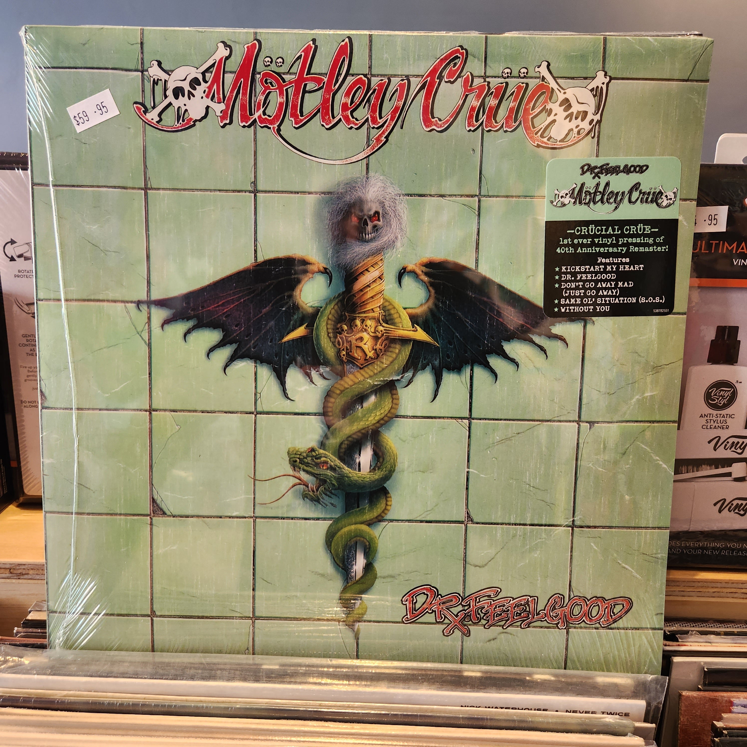 Motley Crue Dr Feelgood Vinyl LP Record - Classic Rock Album for Collectors & Music Lovers, Perfect for Home Listening & Gifting