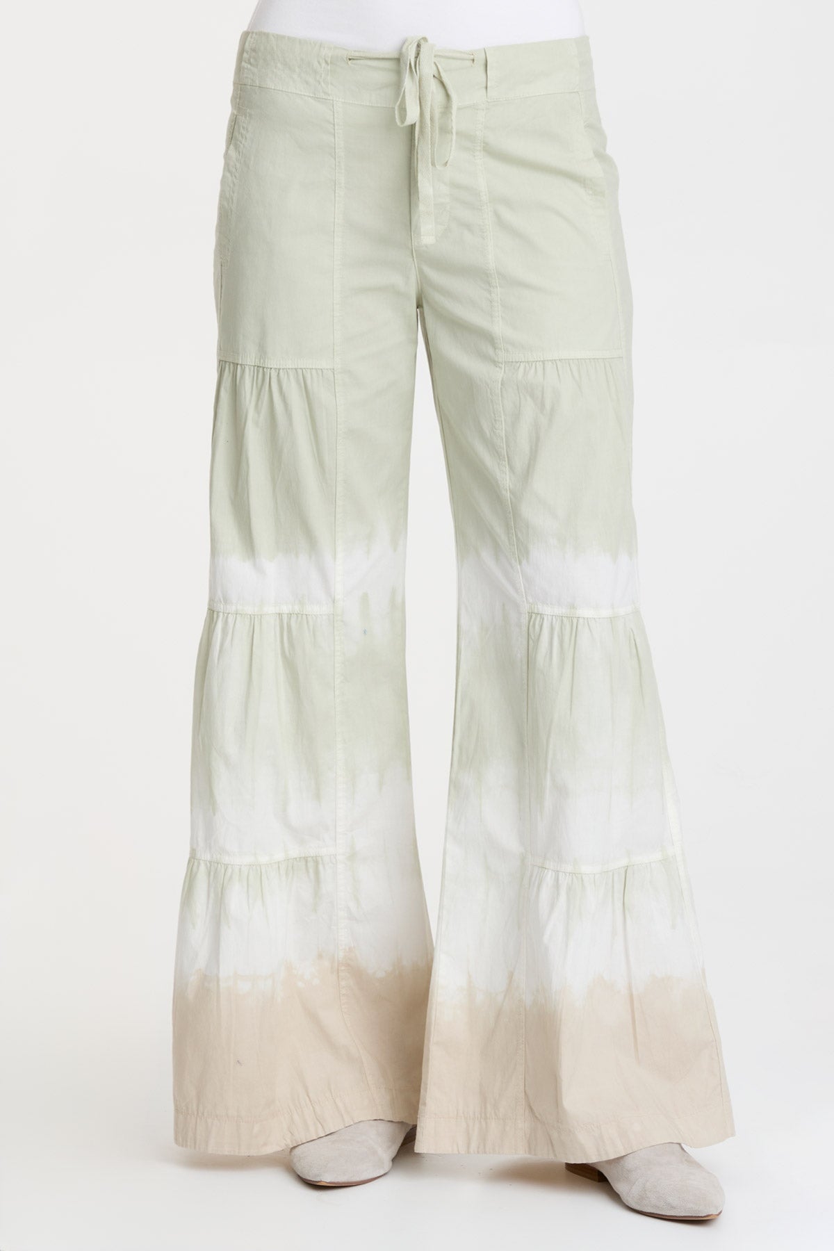 Stylish Terraced Wide Leg Pants for Women - High Waisted Flowy Palazzo Trousers - Comfortable Office & Casual Wear