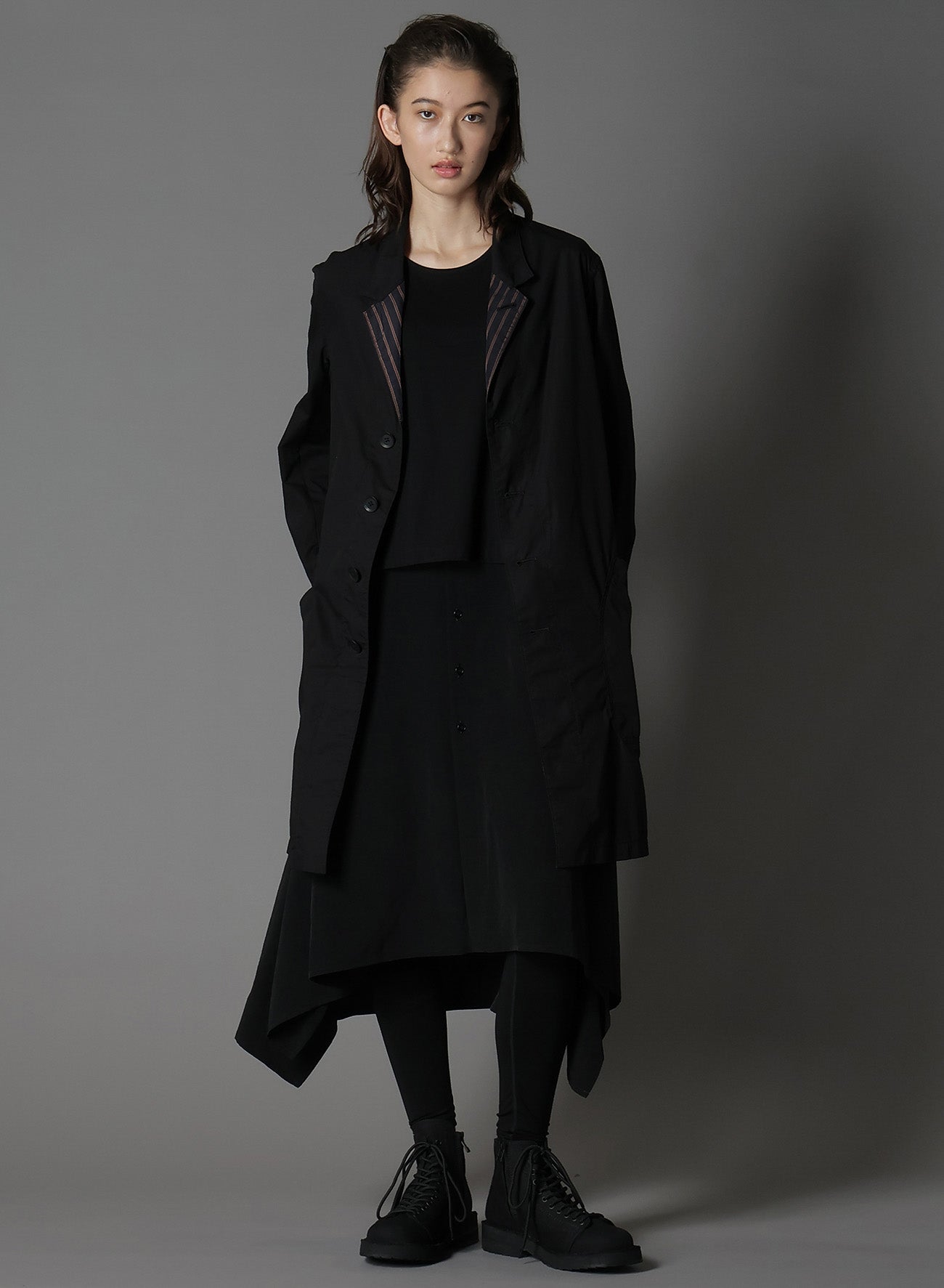 Cotton Broad & Cupra Stripe Long Jacket for Women - Stylish Striped Coat for Fall and Winter Fashion - Perfect for Office, Casual Outings, and Evening Events