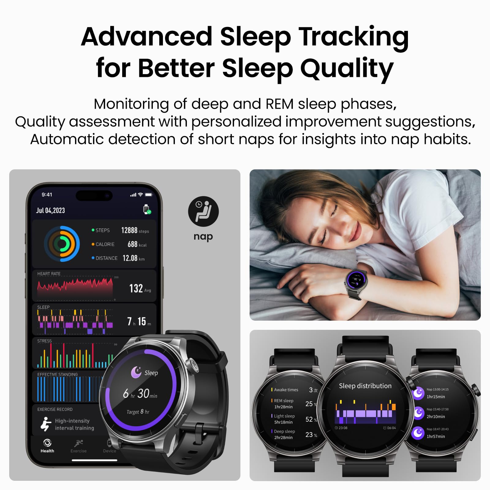 TOZO S5 Smart Watch with AMOLED Display - 1.43