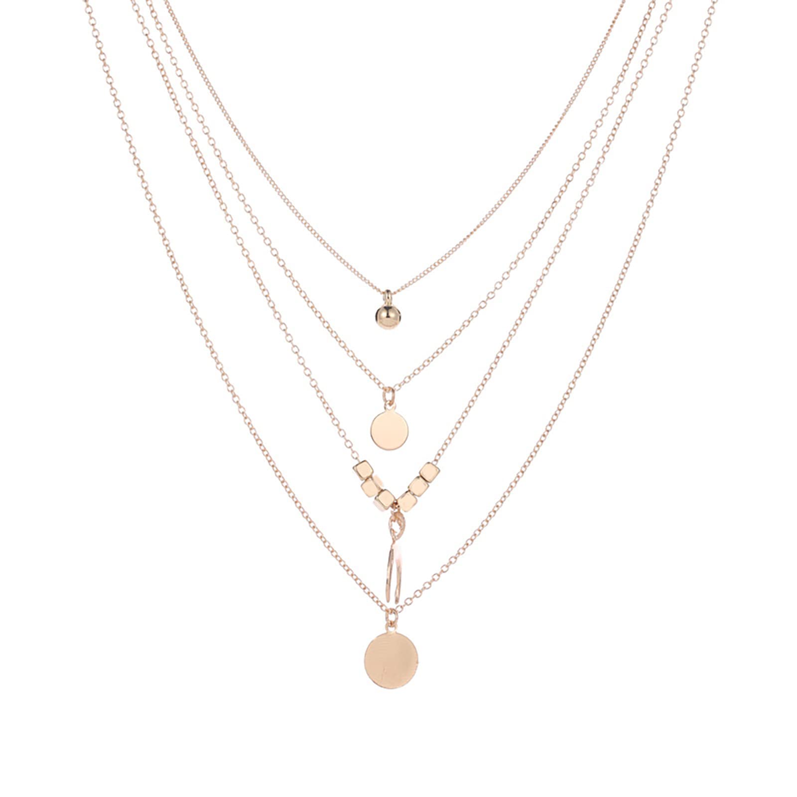 Elegant Silver Cross Pendant Necklace for Women - Virgin Mary Religious Jewelry, Trendy Multi-Pendant Chain Necklace (One Size) - Perfect for Church, Weddings & Everyday Fashion Accessories