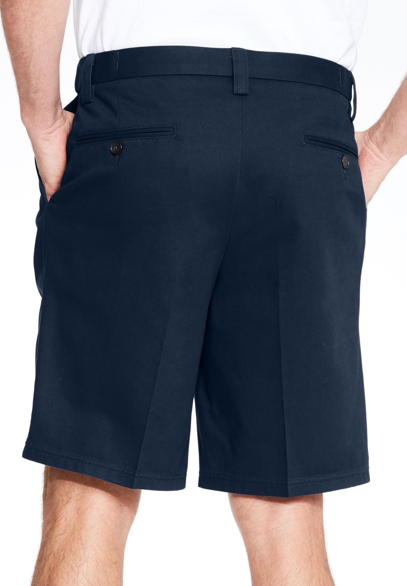KingSize Men's Big & Tall Wrinkle-Free Pleated Front Shorts with Expandable Waistband - Perfect for Summer, Casual Wear & Outdoor Activities