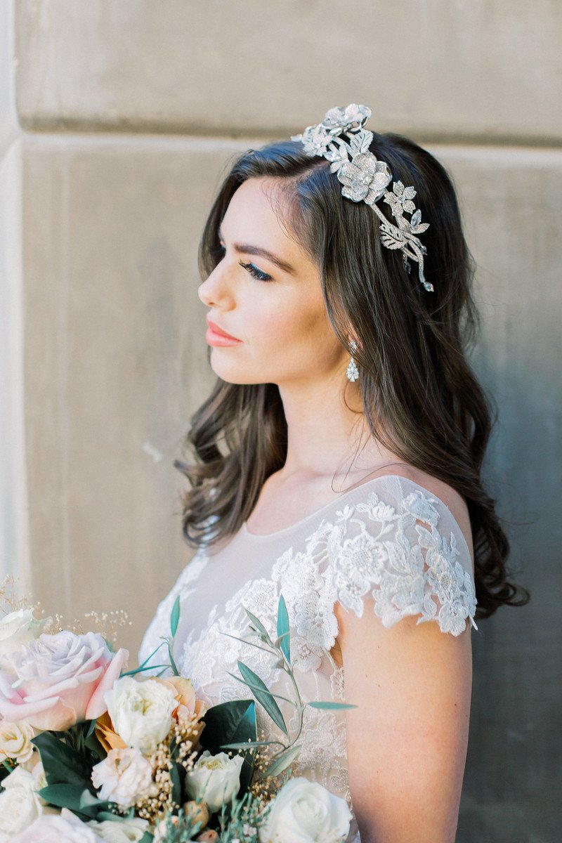 LENA Elegant Crystal Headpiece Tiara for Women - Perfect for Weddings, Prom, Pageants, and Special Occasions
