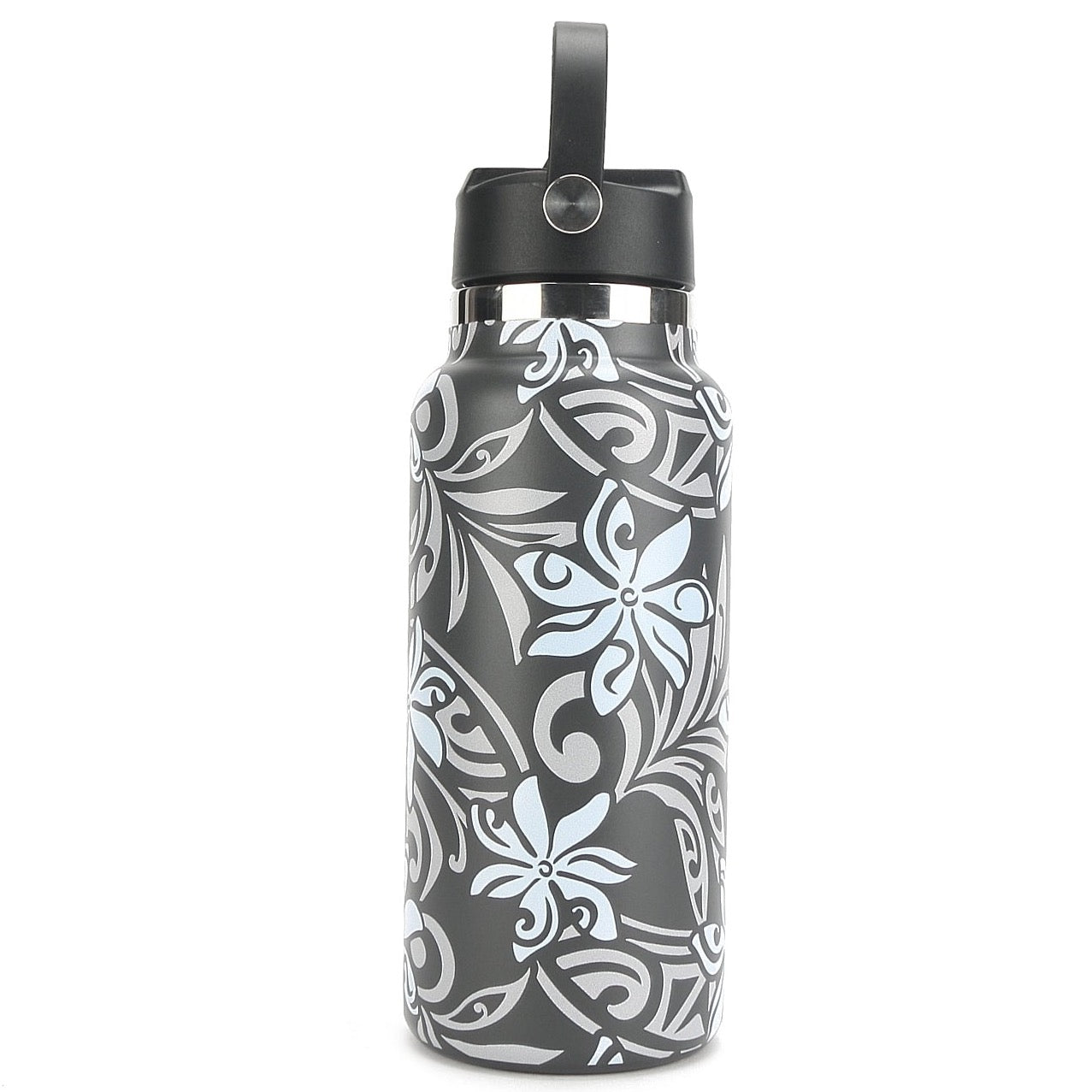 32oz Insulated Stainless Steel Water Bottle - Tiare Infinity Grey, Leak Proof & Double Wall Vacuum, Keeps Drinks Cold 24Hrs/Hot 12Hrs - Perfect for Gym, Hiking, Travel & Office Use