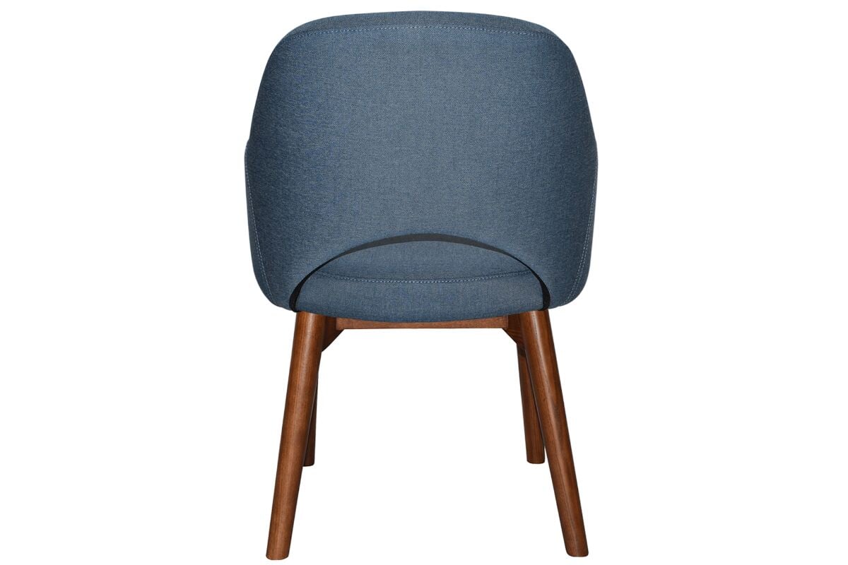 EZ Hospitality Cairo Indoor Armchair with Timber Base - Light Walnut Finish, 4-Leg Design for Living Room, Office, or Lounge Comfort
