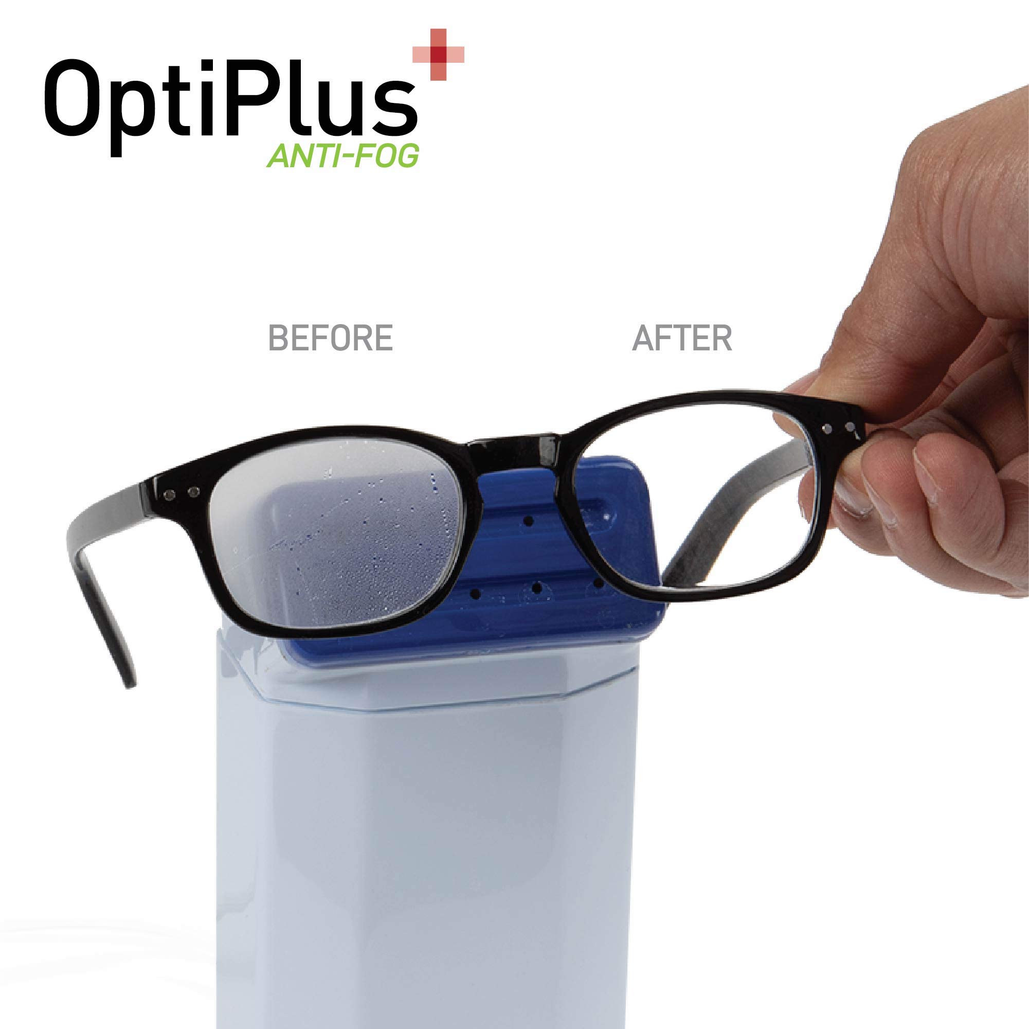 OptiPlus Anti-Fog Lens Cleaning Spray Kit - 2oz Cleaning Solution & Microfiber Cloth for Glasses, Laptops, Phones, Cameras, Goggles & Watches | Defogging & Streak-Free Cleaning | Perfect for Office, Travel, Sports & Outdoor Activities
