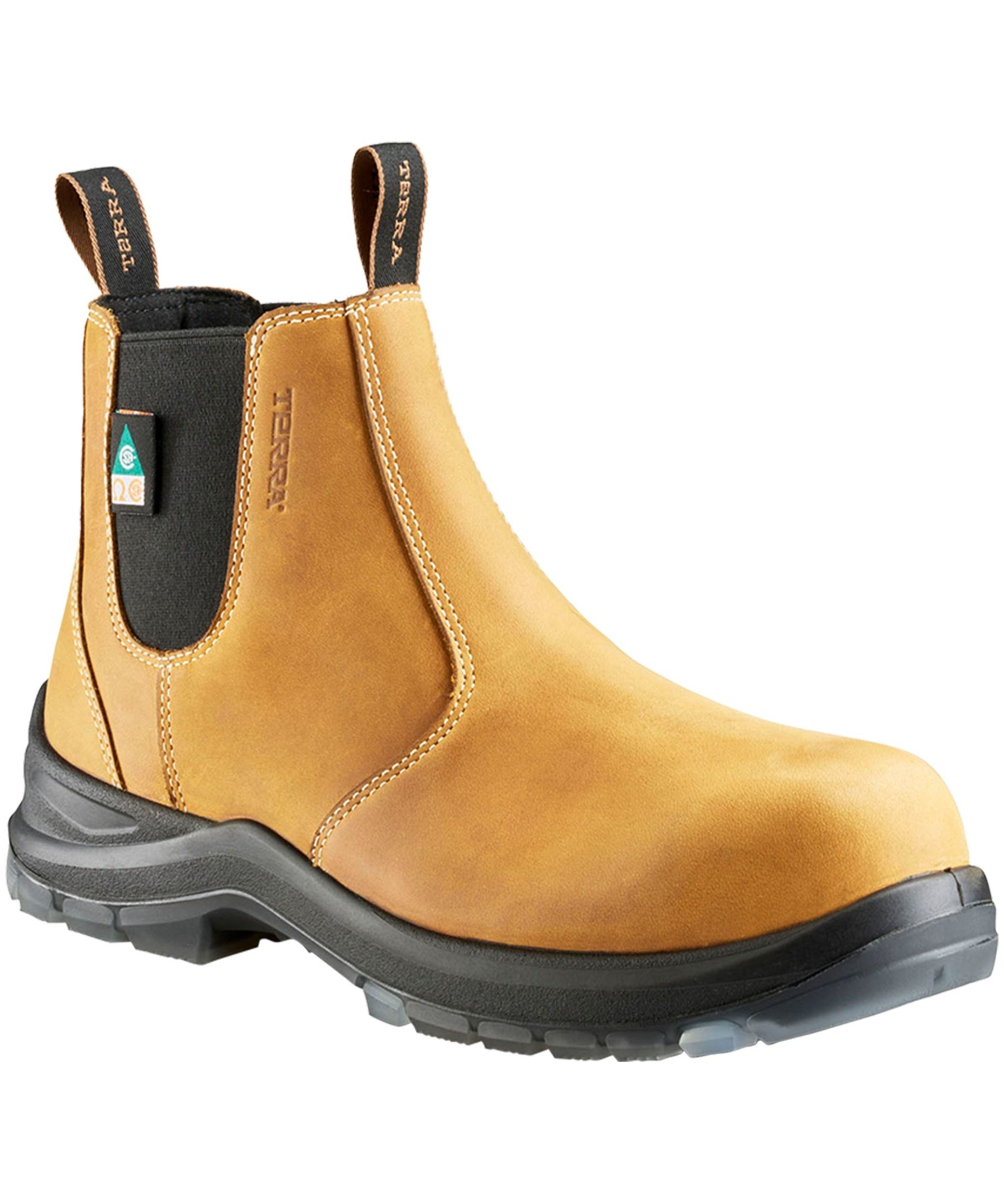 Terra Men's Murphy 6 Metal-Free Pull-On CSA Approved Work Boots - Slip Resistant Safety Shoes for Construction, Warehouse & Outdoor Work