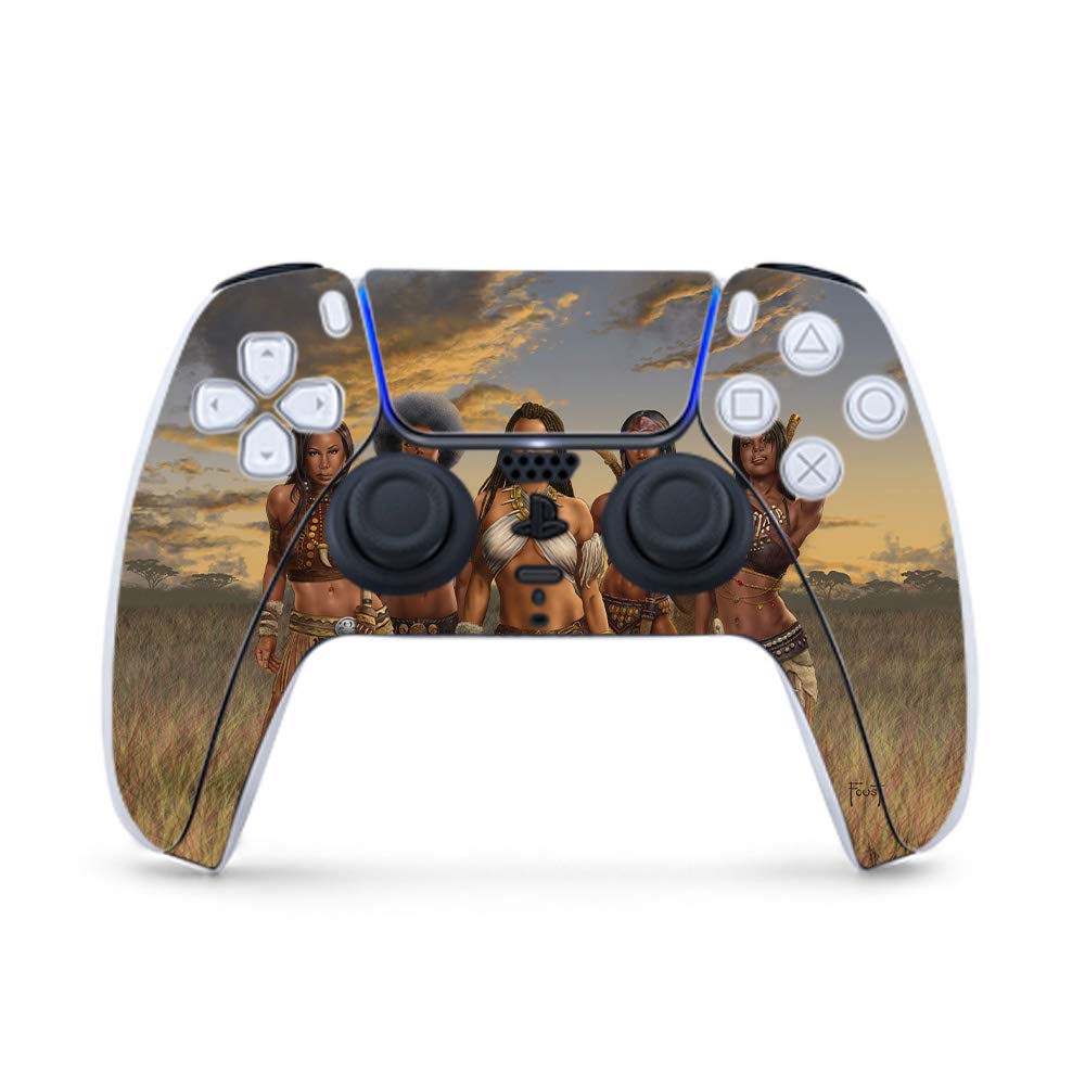 MightySkins PS5 Controller Skin - African Queens Design | Protective Vinyl Decal Wrap Cover for Playstation 5 | Durable, Easy to Apply & Remove | Made in USA | Perfect for Gaming Enthusiasts & Customization Lovers