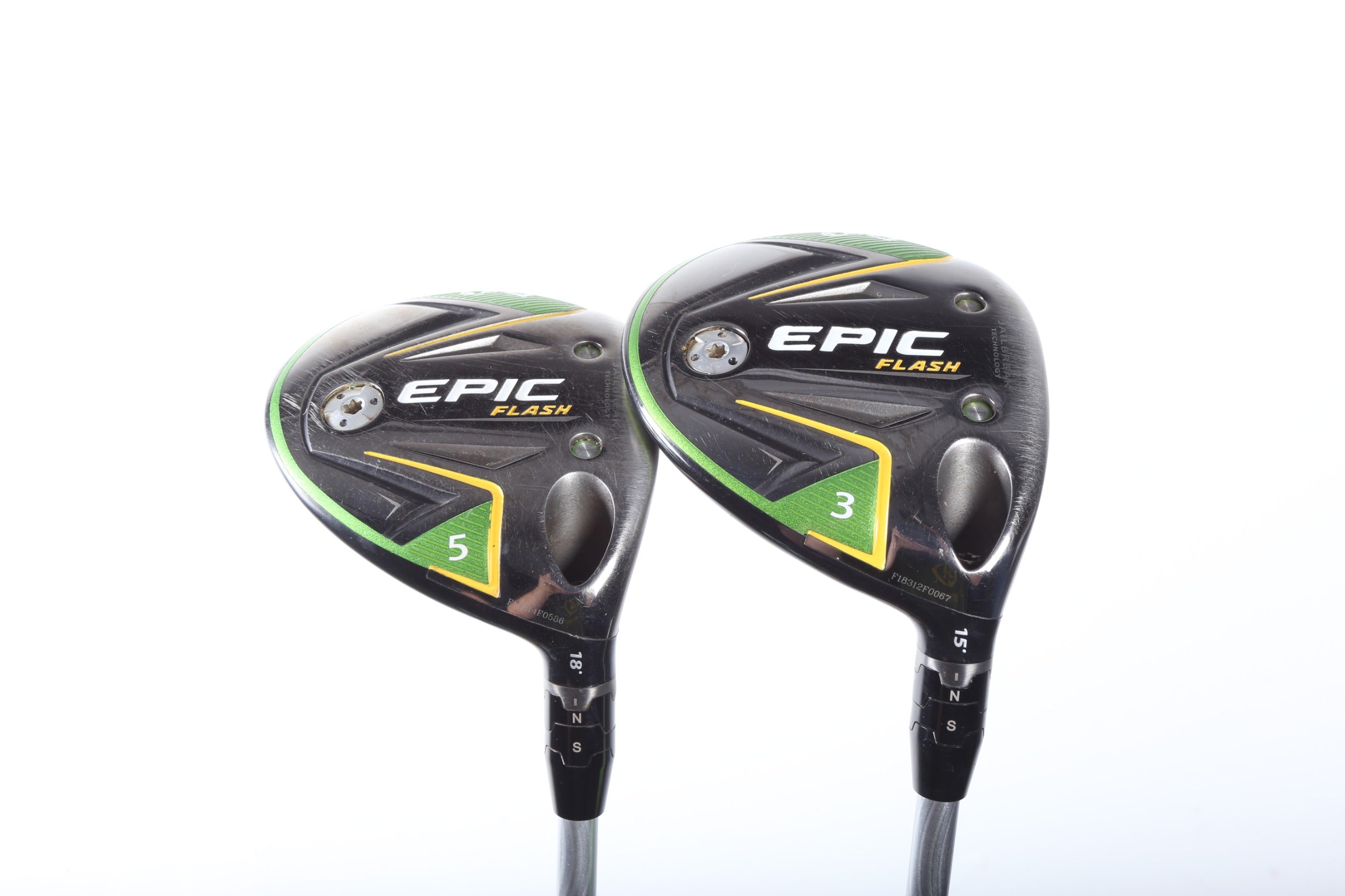 Used Callaway Epic Flash Right Handed Golf Wood Set - 3W & 5W Stiff Flex for Men | Perfect for Driving Range & Course Play