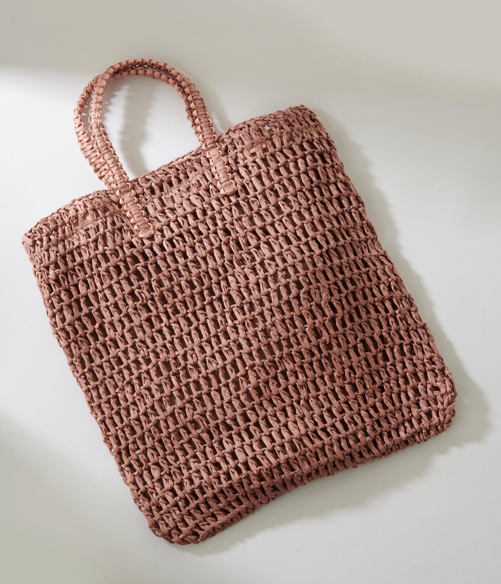 Stylish Mauve Pink Straw Tote Bag for Women - Summer Beach Bag, Picnic, Shopping & Daily Use