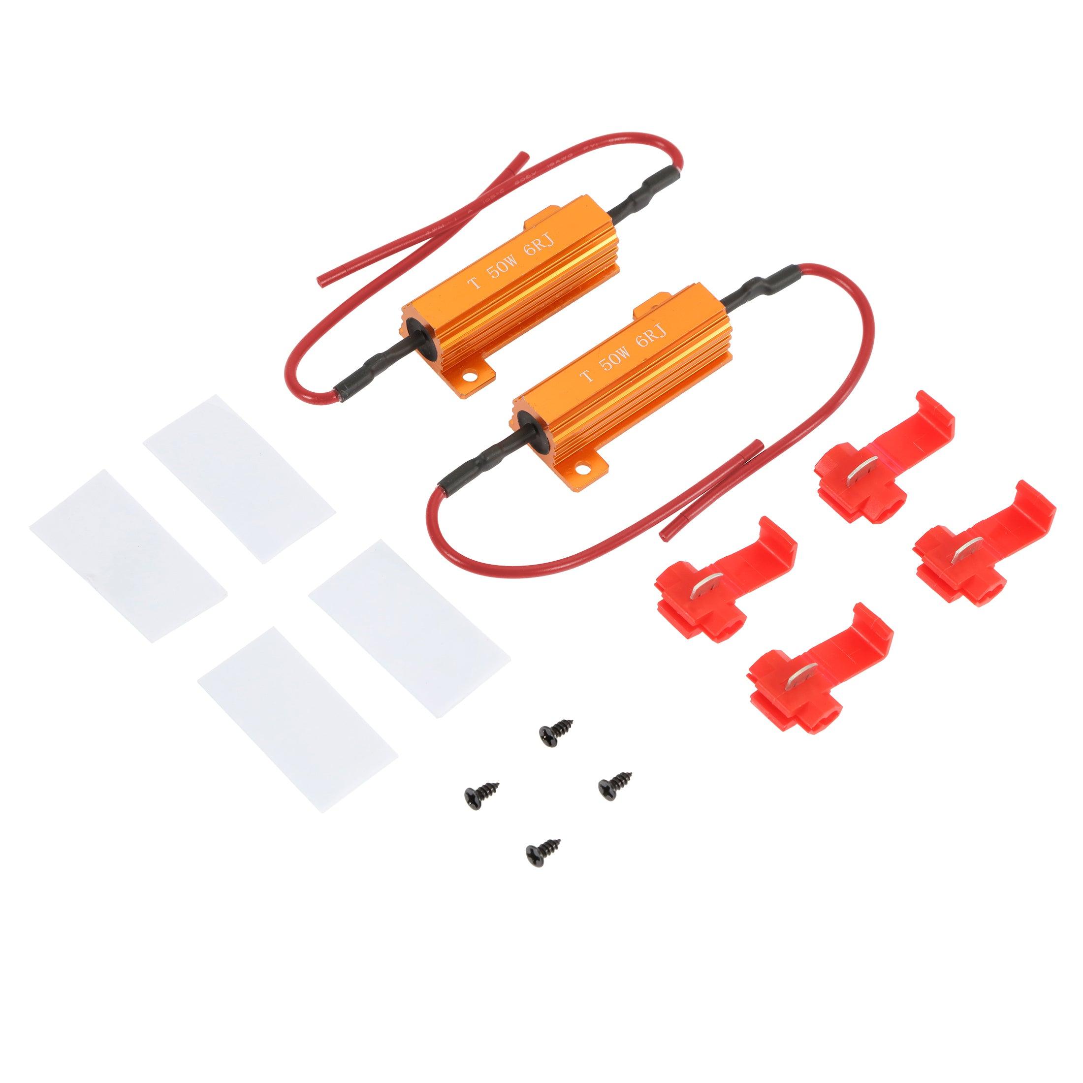 DIY Anti-Flicker CANBUS Resistor Decoder - Prevent Fast Hyper Flash & Dashboard Error Codes for Turn Signal Lights | Perfect for LED Conversion in Cars, Trucks, and Motorcycles
