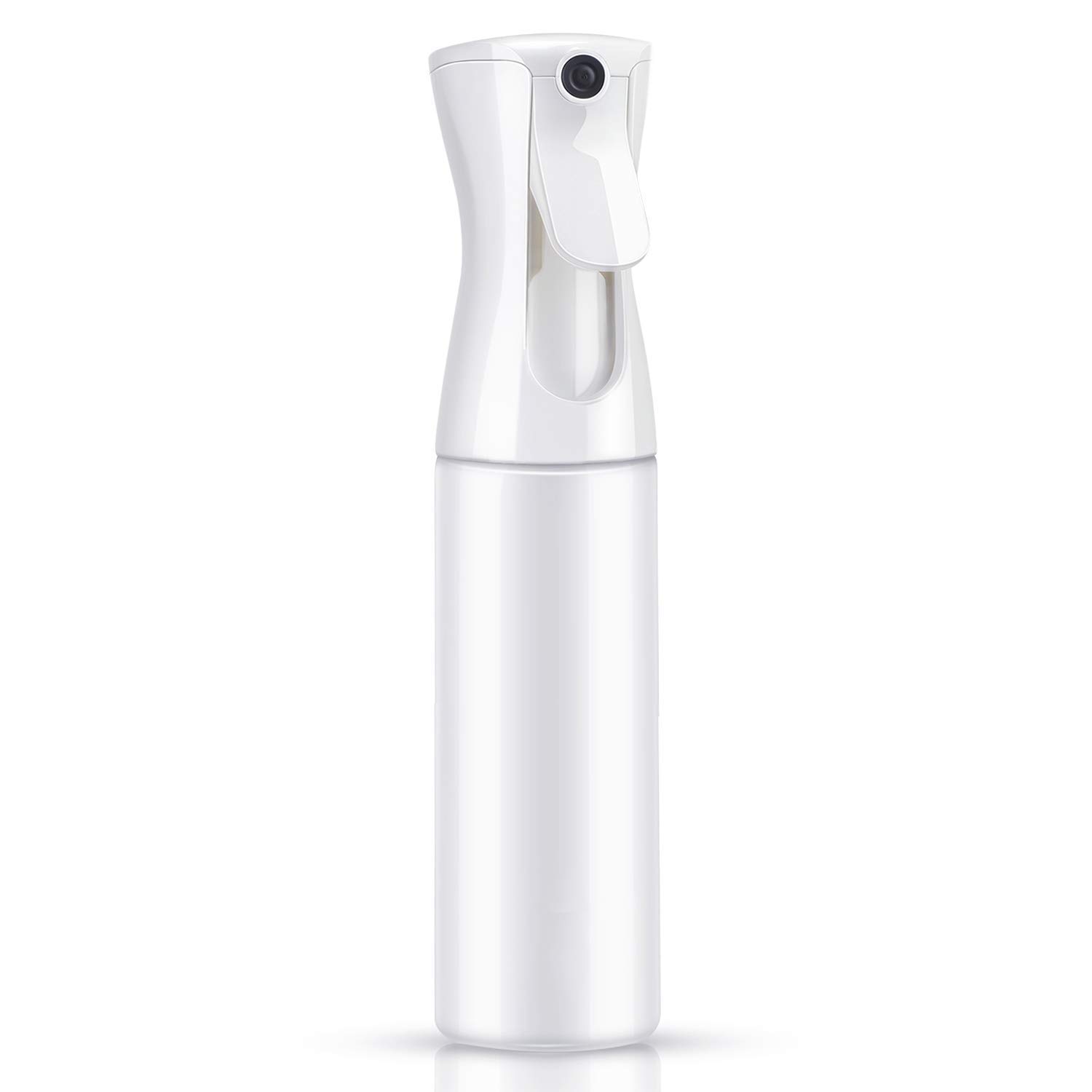 **AOMOM 300ml Ultra Fine Continuous Mist Spray Bottle - Perfect for Hair Styling, Plant Misting, Face Hydration & Barber Cleaning (White)**    *Ideal for salons, gardening, skincare, and home cleaning - delivers a gentle, even mist every time!*