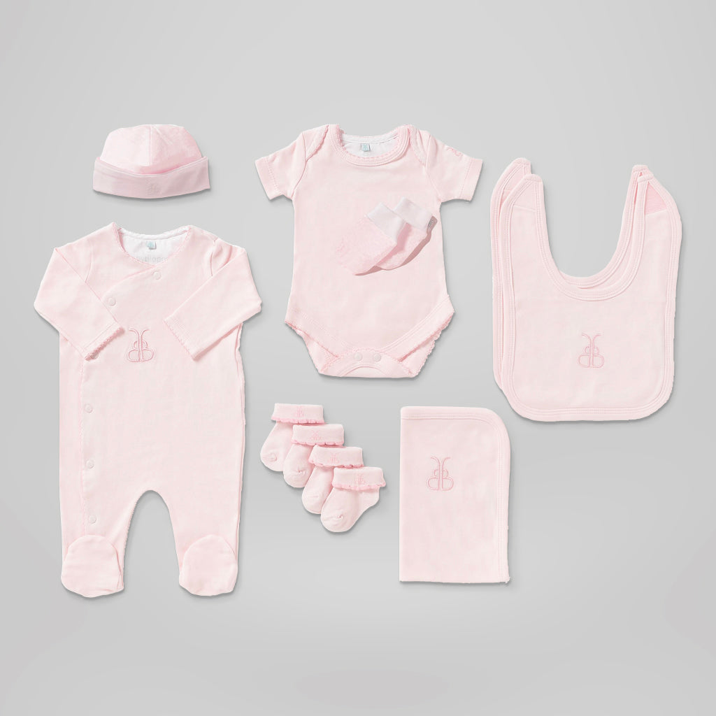 Luxury Rose Baby Clothes Bouquet & Personalized Baby Towel Set - Pink | Newborn Gift, Baby Shower, Christening, Photo Prop, Nursery Decor