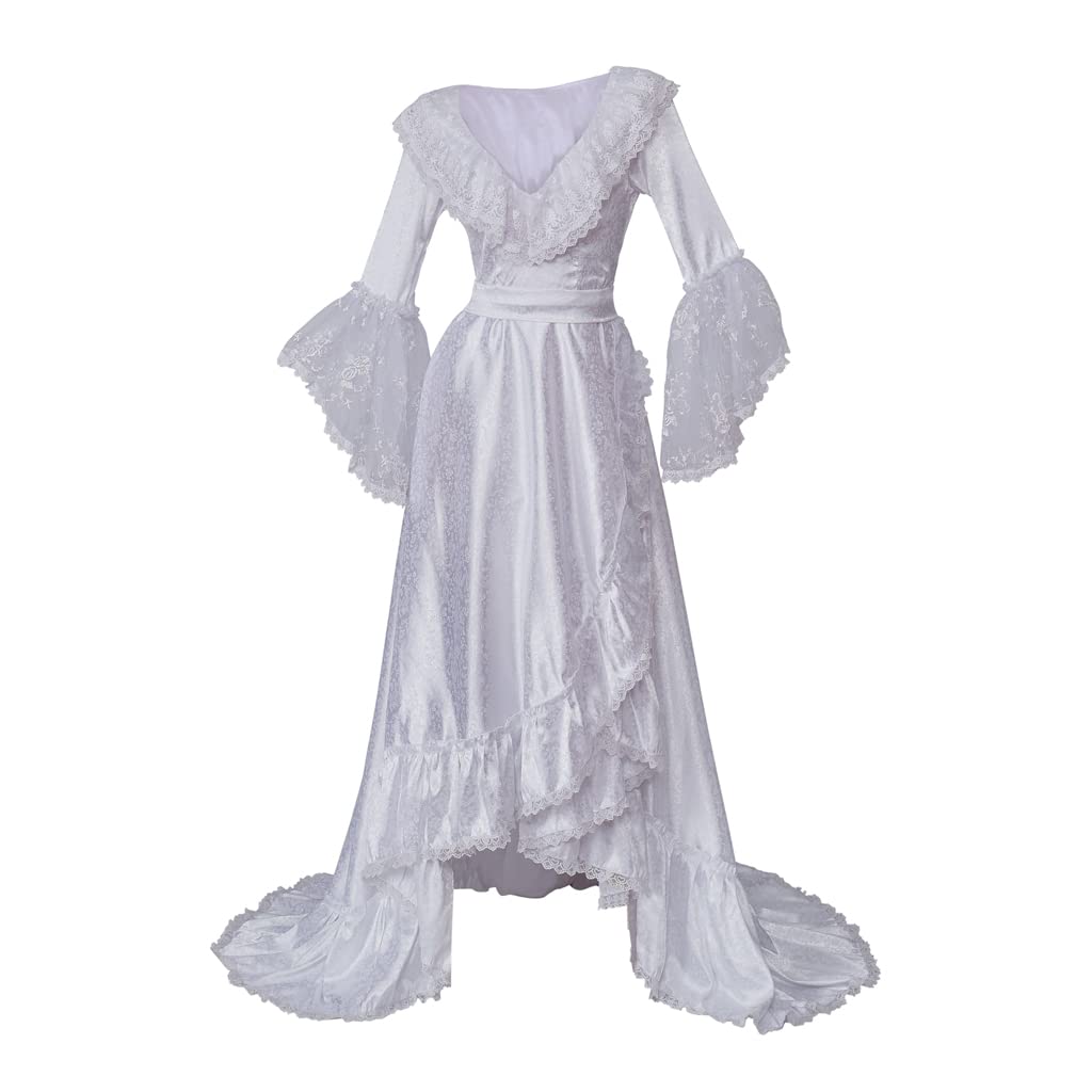 Phantom of the Opera Christine Daae Costume - Elegant White Victorian Nightgown Dress for Women | Halloween Cosplay, Theater Performance, Gothic Party Outfit