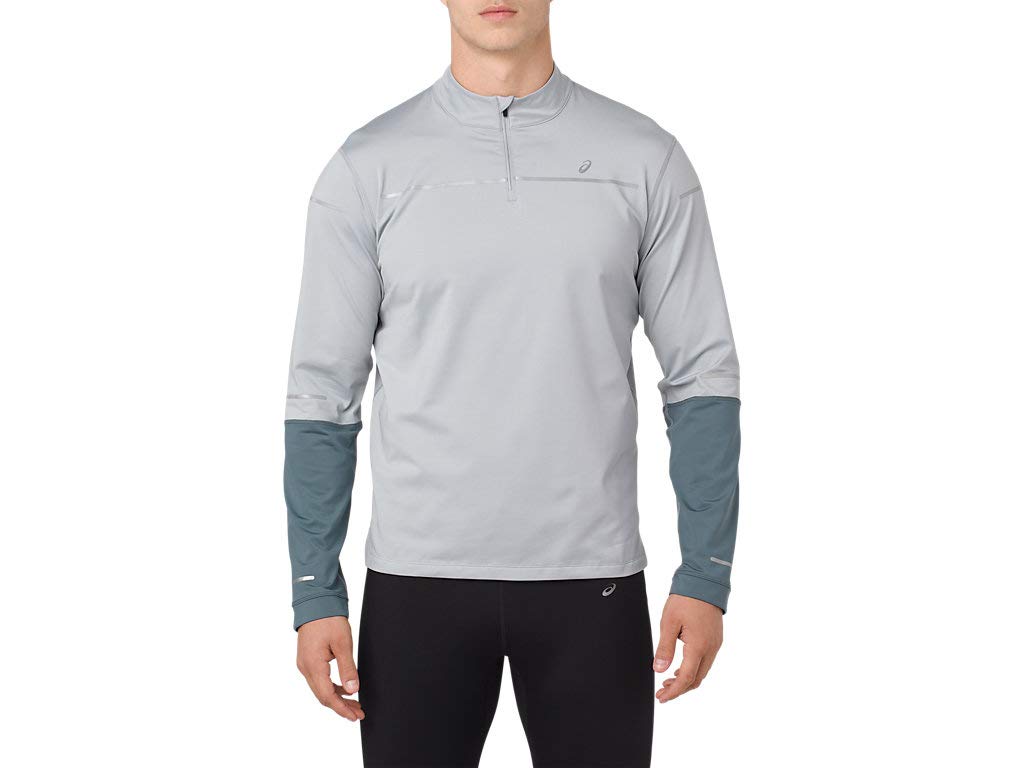 ASICS Men's Lite-Show Winter Running Long Sleeve 1/2 Zip Top - Reflective Athletic Shirt for Cold Weather Jogging & Outdoor Training