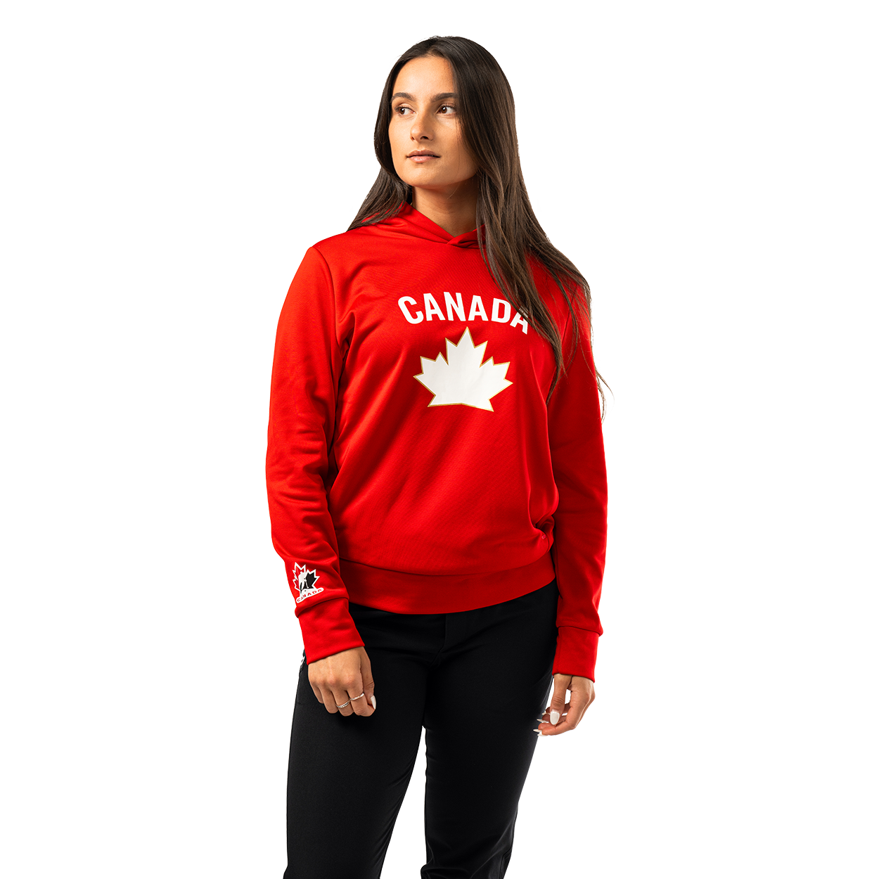 Bauer Hockey Canada Women's Hoodie - Warm & Comfortable Fleece Pullover for Hockey Fans - Perfect for Games, Practice & Casual Wear